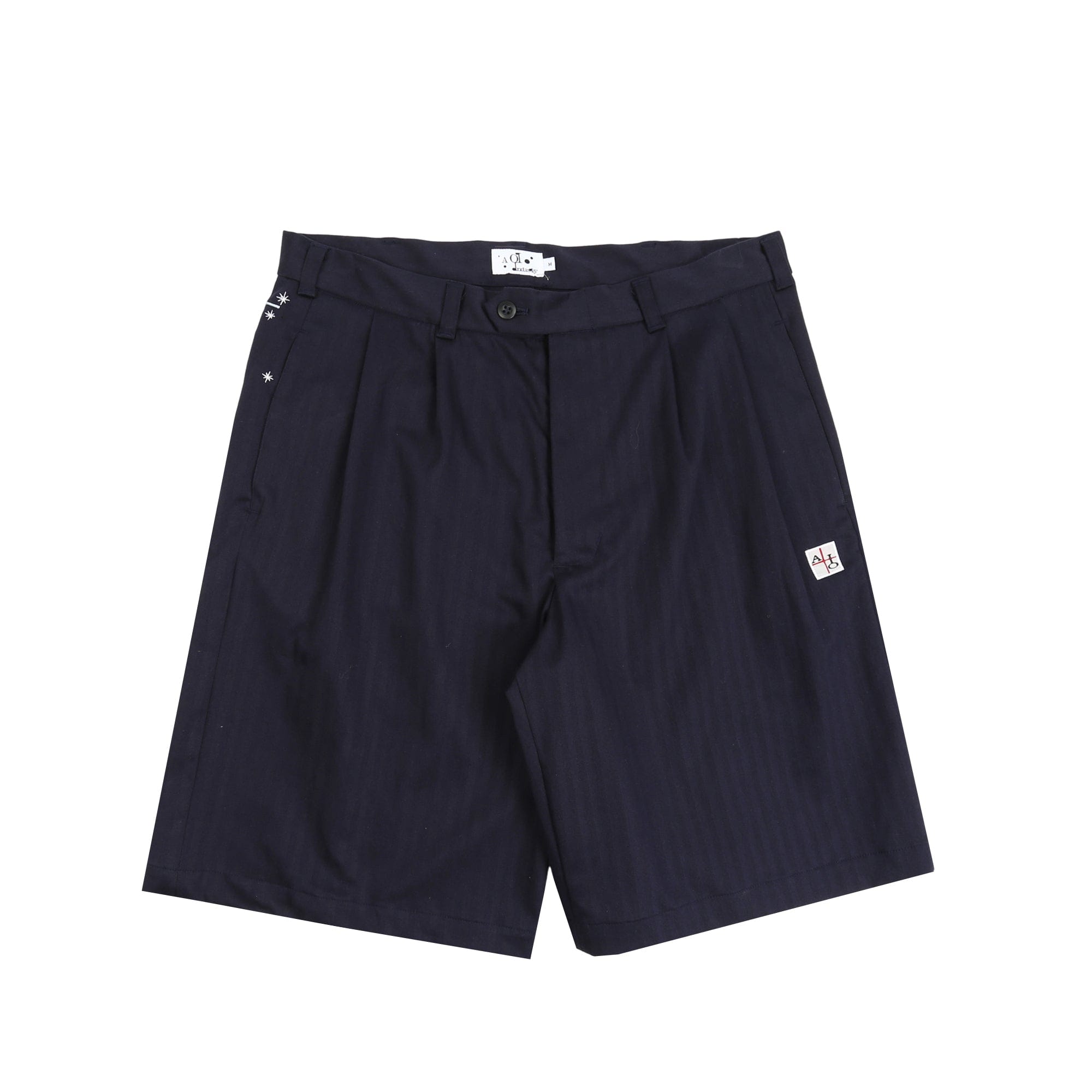 Aoi Industry Herringbone Work Shorts - Navy