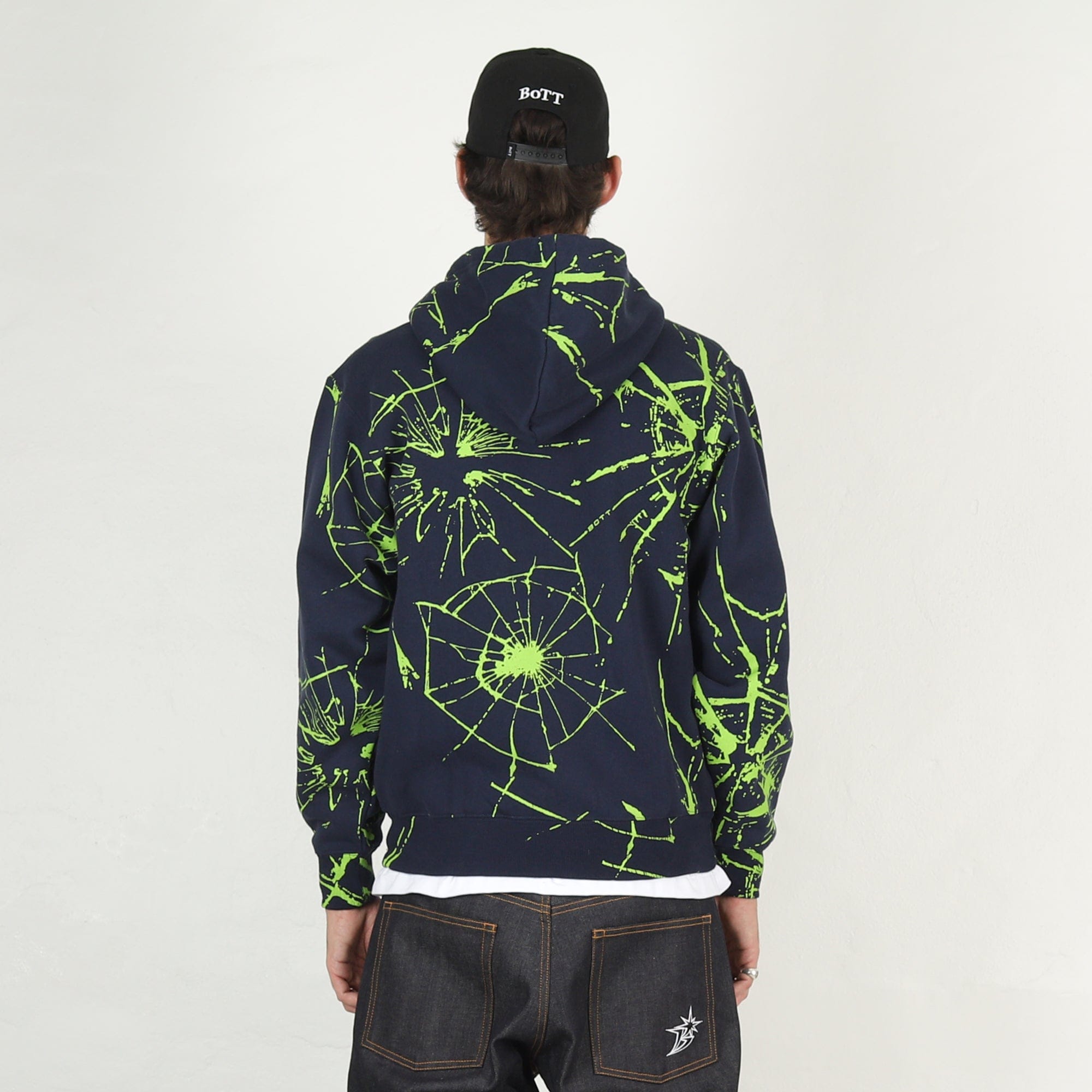 Bott Shattered Zip Hoodie - Navy