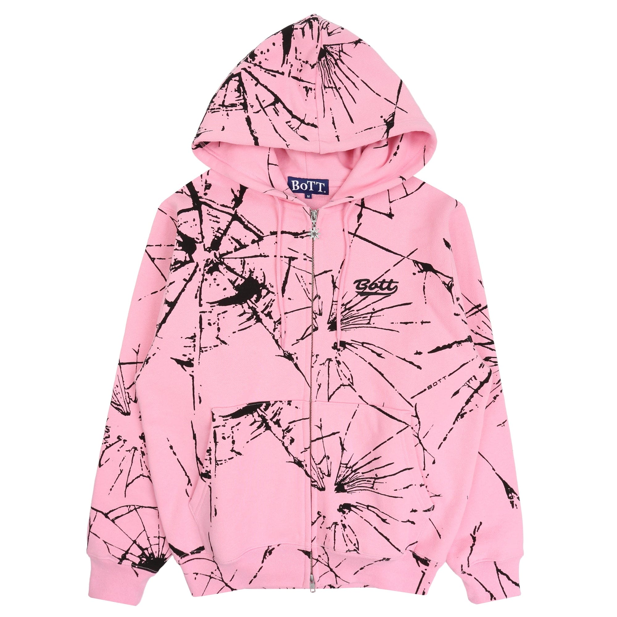 Bott Shattered Zip Hoodie - Pink