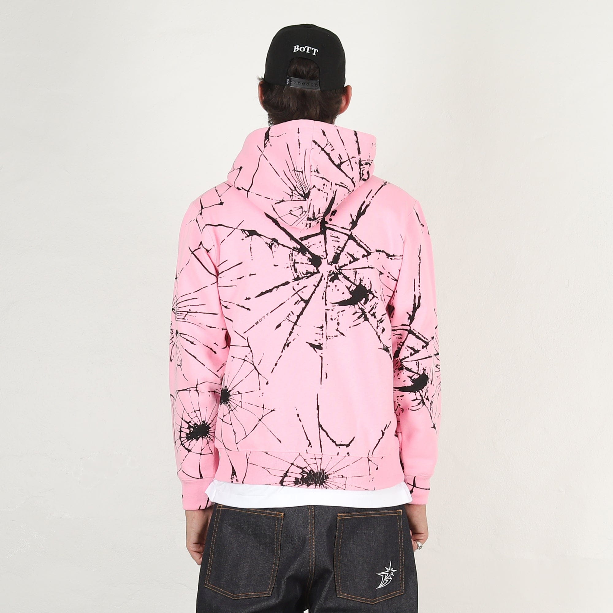 Bott Shattered Zip Hoodie - Pink