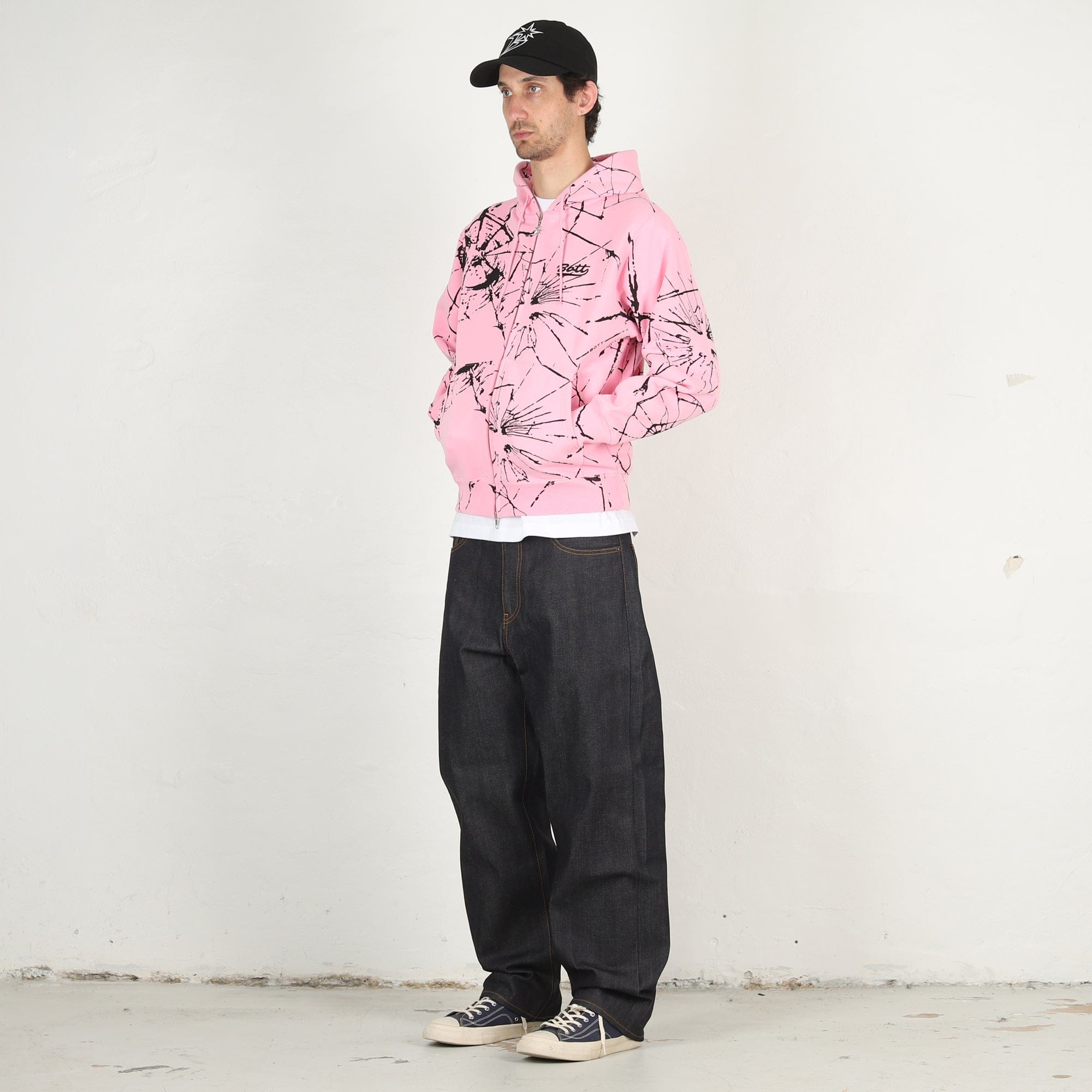 Bott Shattered Zip Hoodie - Pink