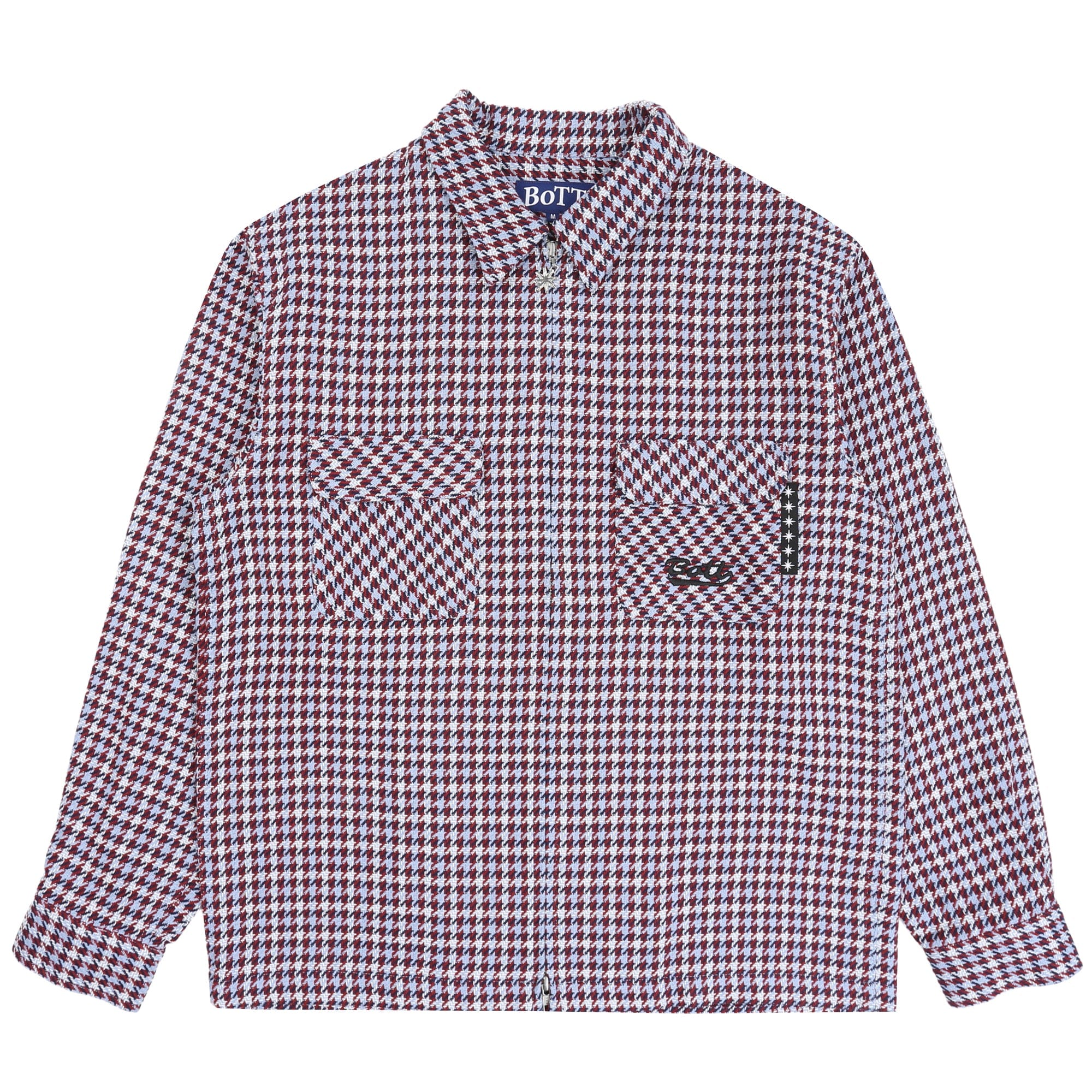 Bott Zip-Up Flannel Shirt - Slate Blue