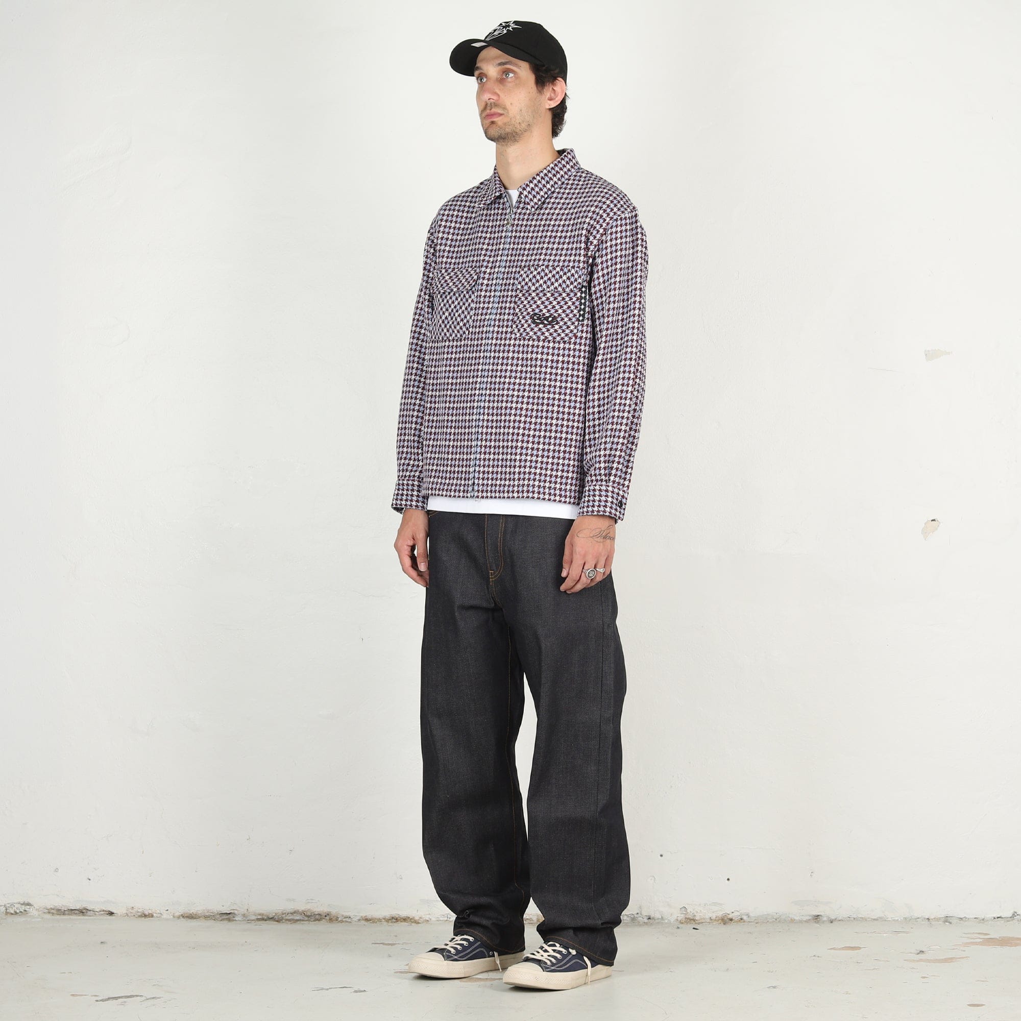 Bott Zip-Up Flannel Shirt - Slate Blue