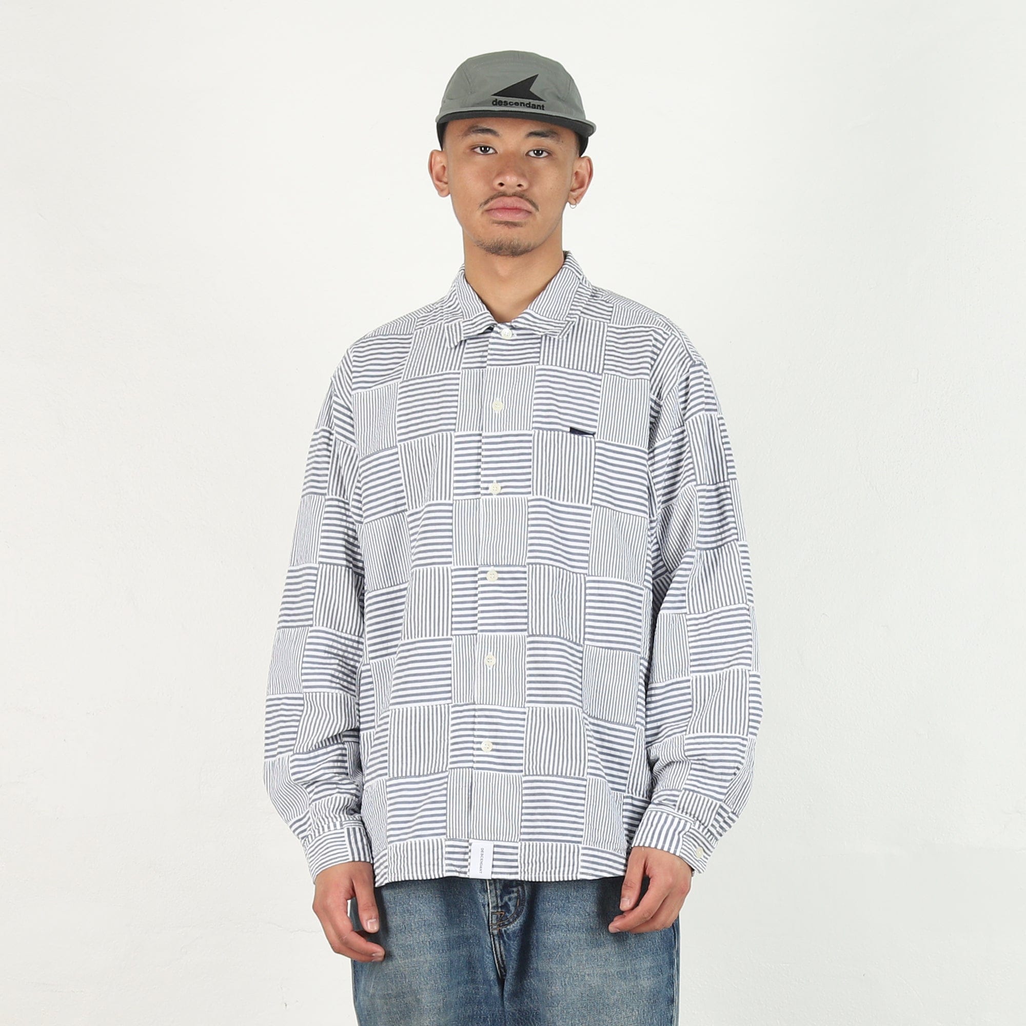 Descendant Milpitas Patchwork LS Shirt - Navy