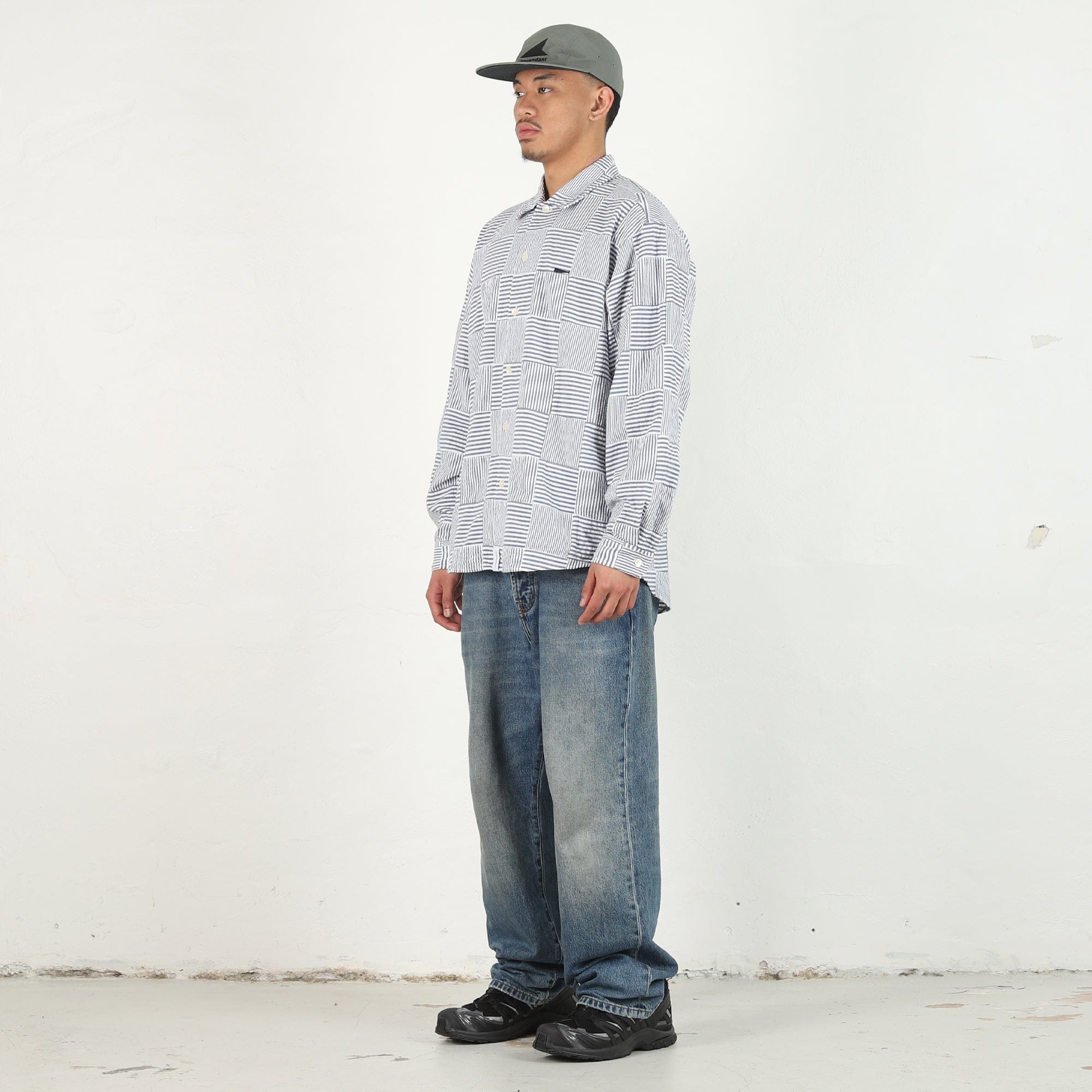 Descendant Milpitas Patchwork LS Shirt - Navy