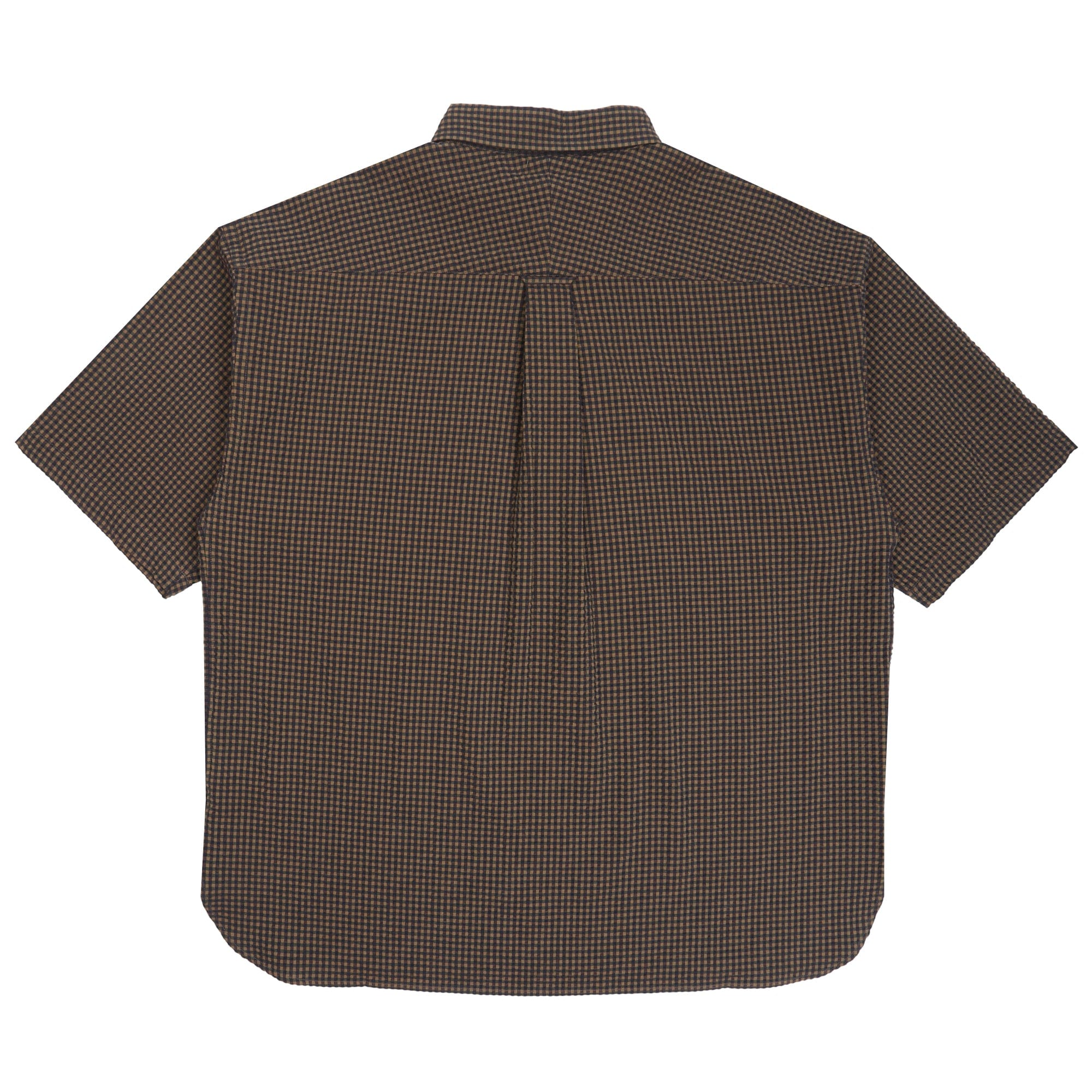 Descendant Voil Pullover Plaid SS Shirt - Brown