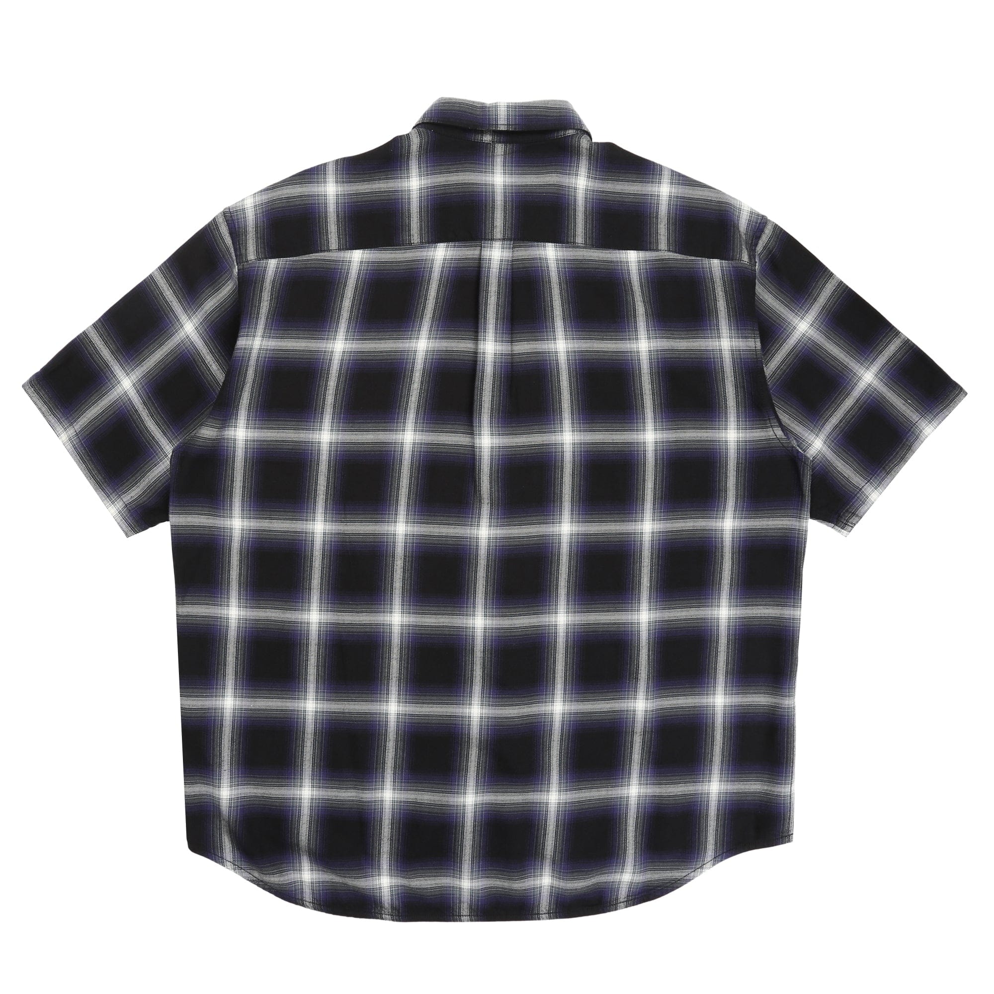 BAPE One Point Ombre Check Flannel SS Shirt - Black