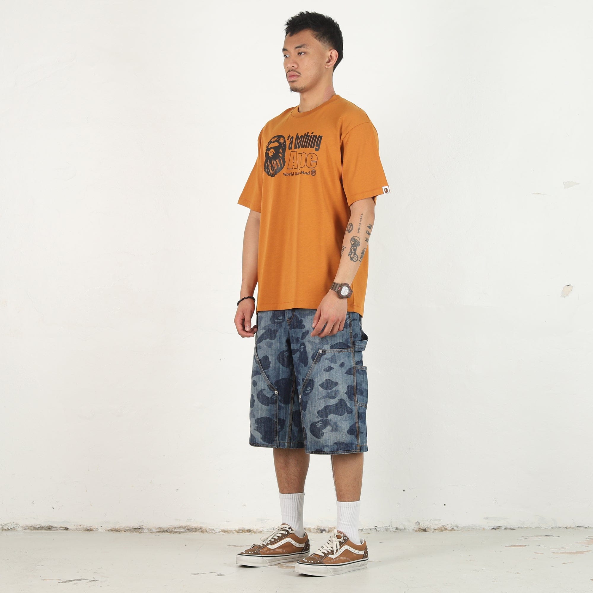 BAPE Ape Head Logo Relaxed T-Shirt - Brown
