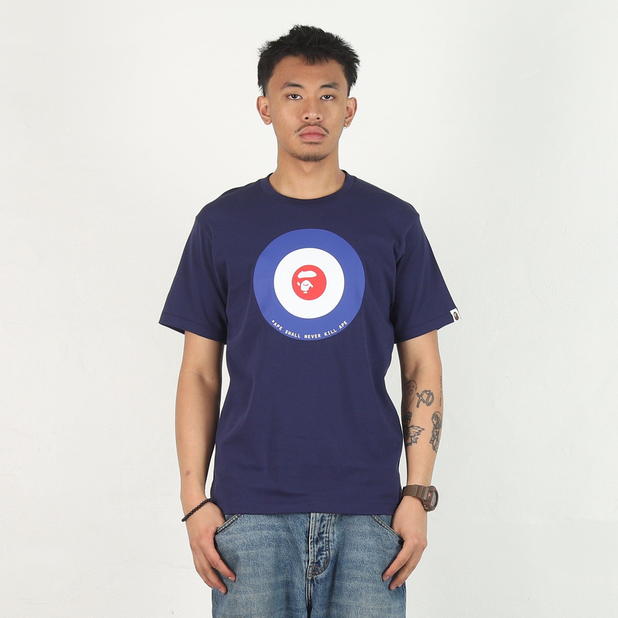 BAPE Ape Target T-Shirt - Navy