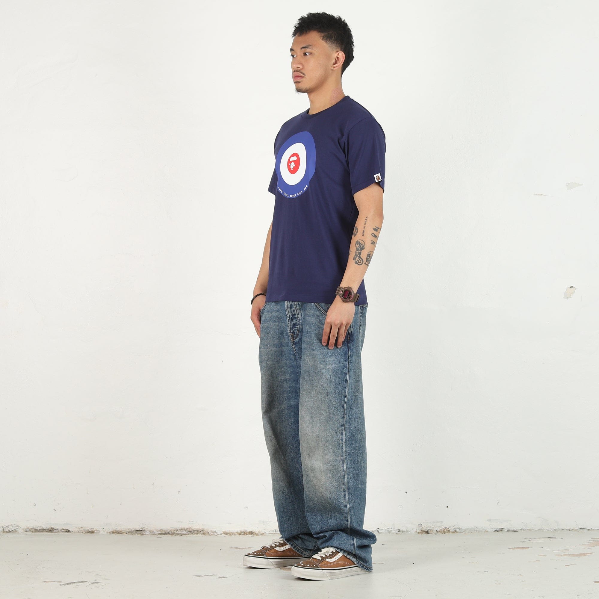 BAPE Ape Target T-Shirt - Navy