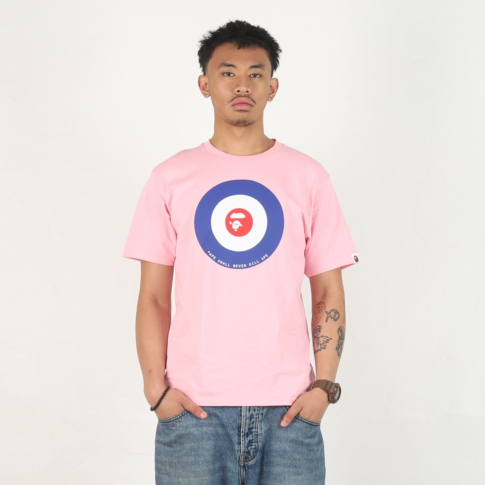 BAPE Ape Target T-Shirt - Pink