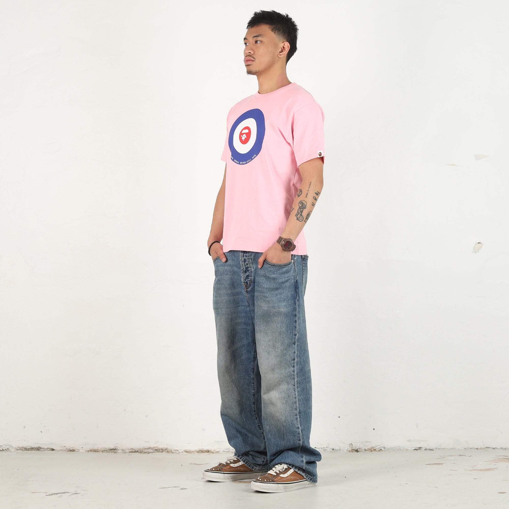 BAPE Ape Target T-Shirt - Pink