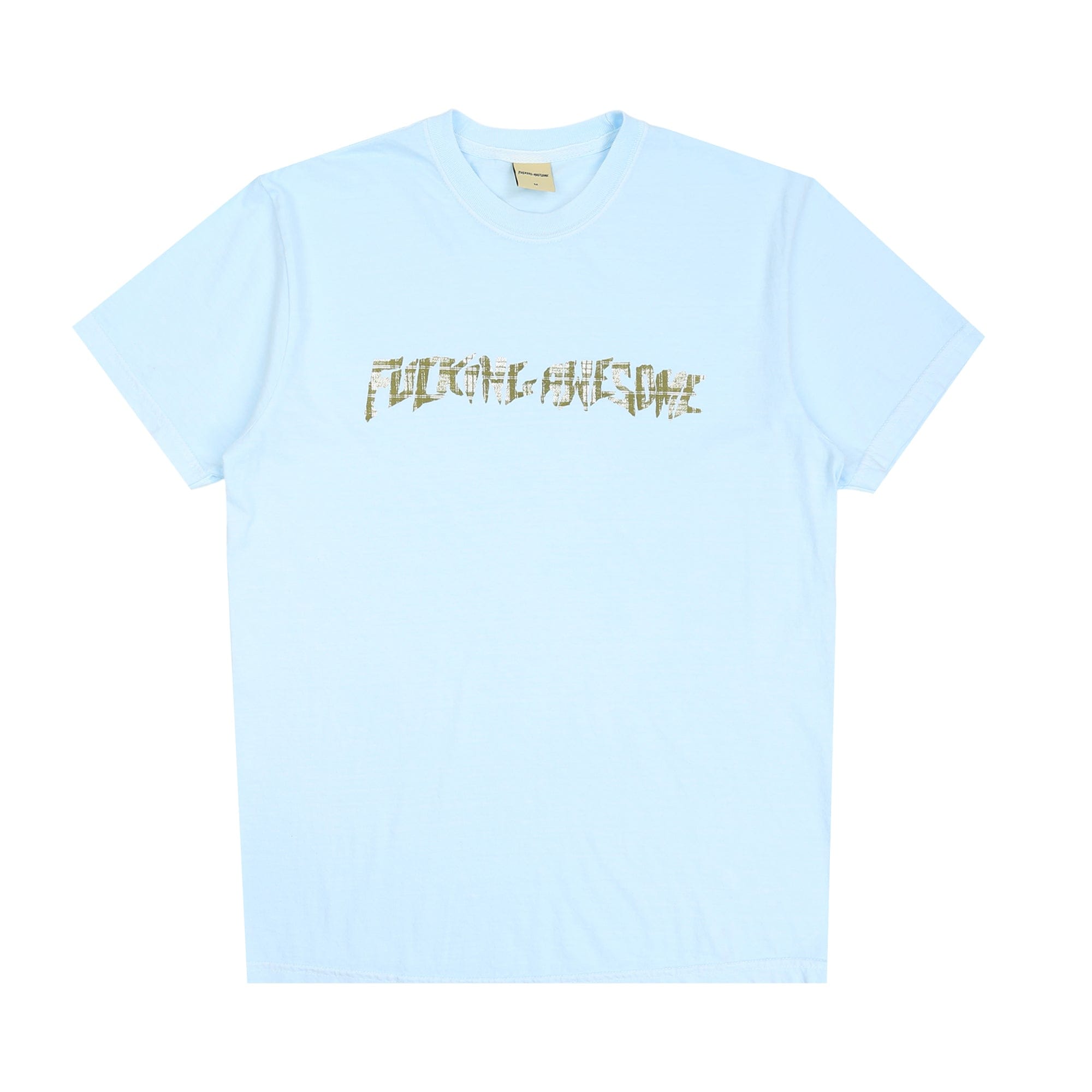 Fucking Awesome Plaid Photo Copy T-Shirt - Chambray
