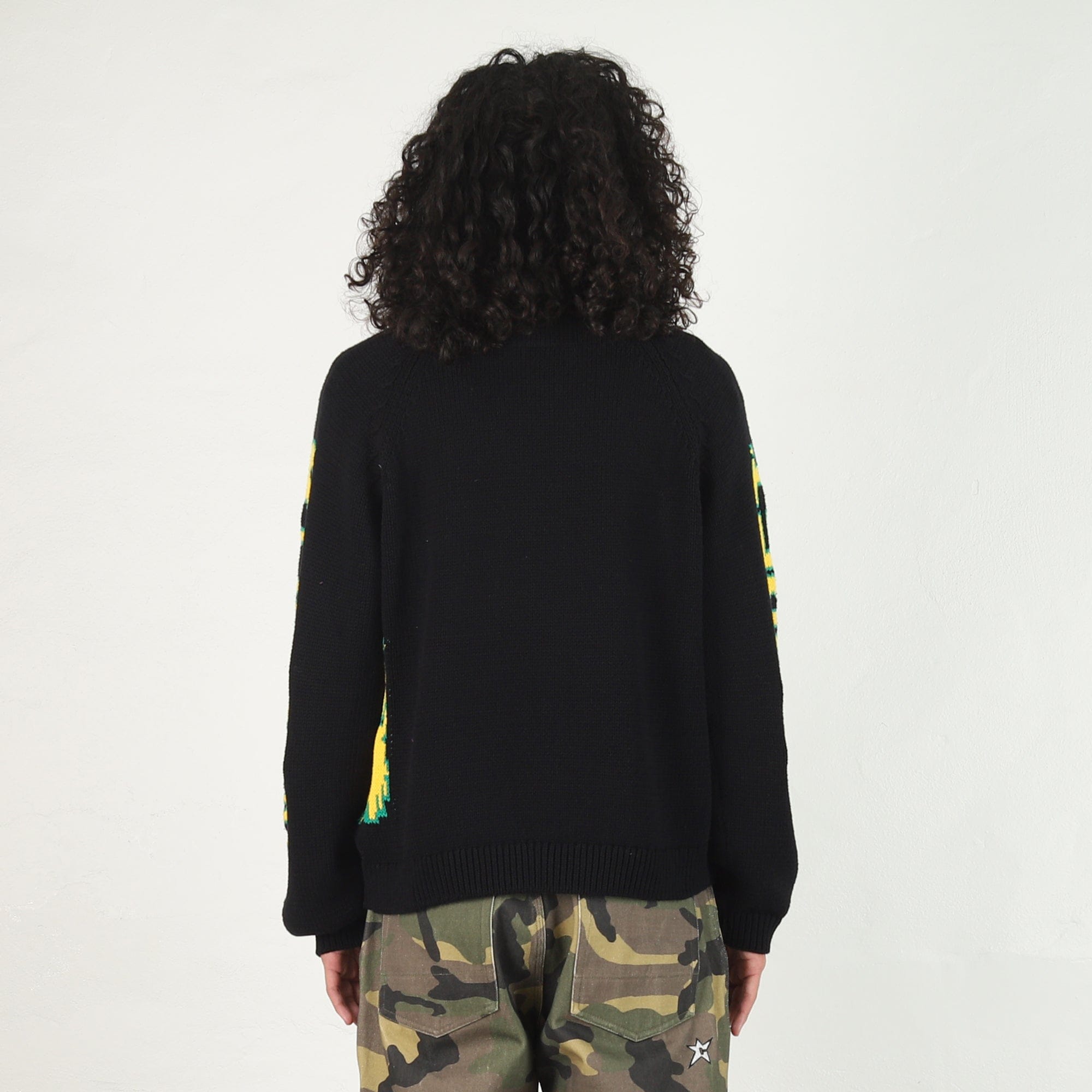 Carpet Lion Woven Sweater - Black