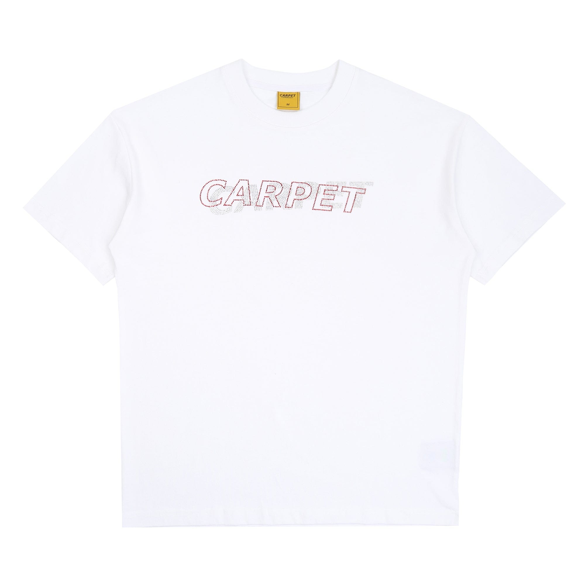 Carpet Misprint Rhinestone T-Shirt - White
