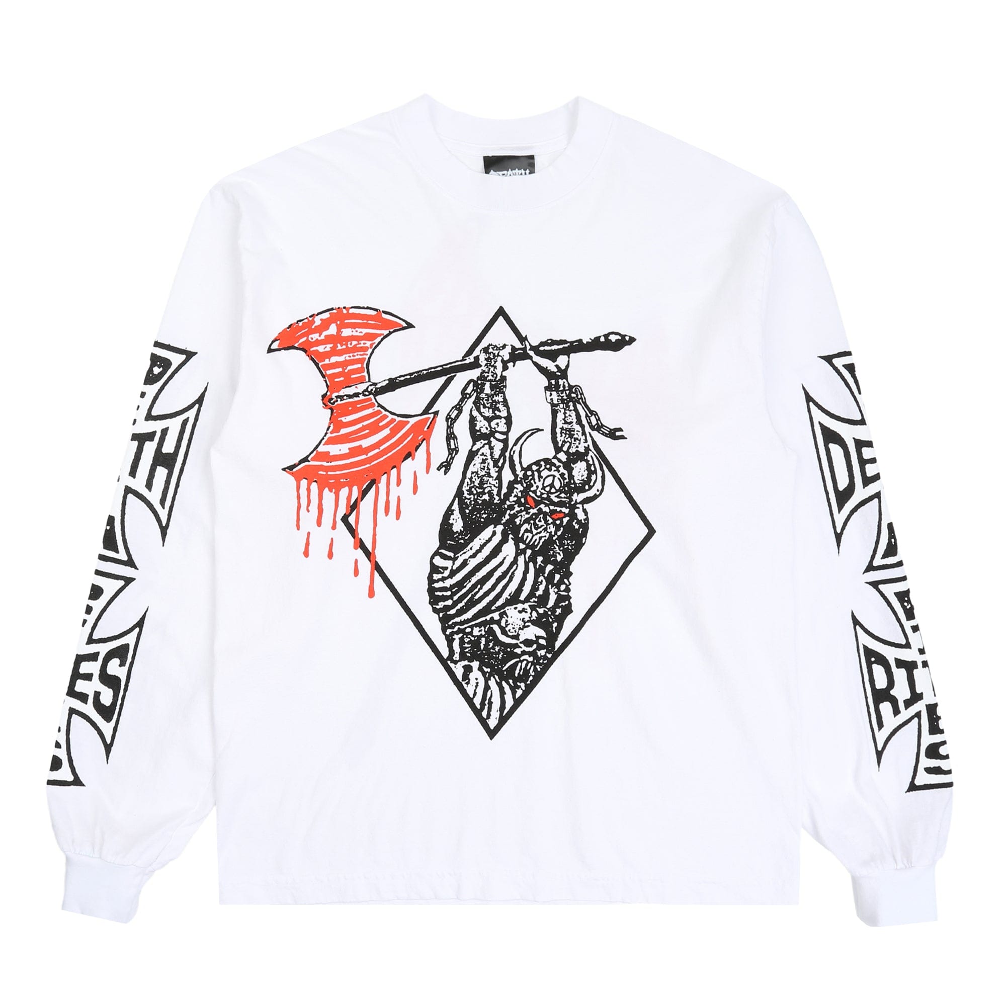 Death Rites Axed LS T-Shirt - White