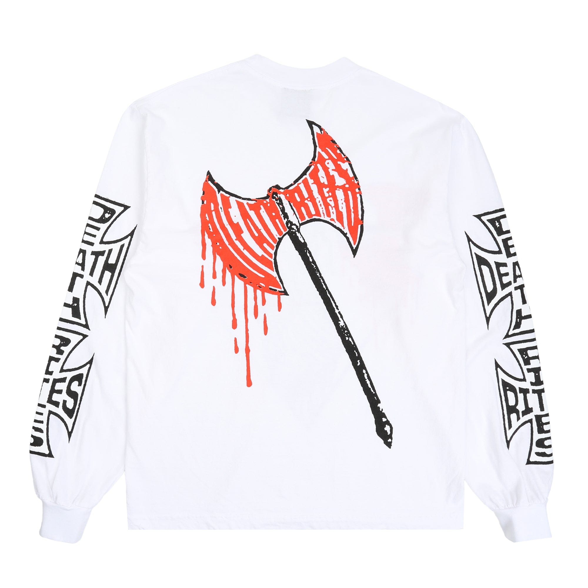 Death Rites Axed LS T-Shirt - White