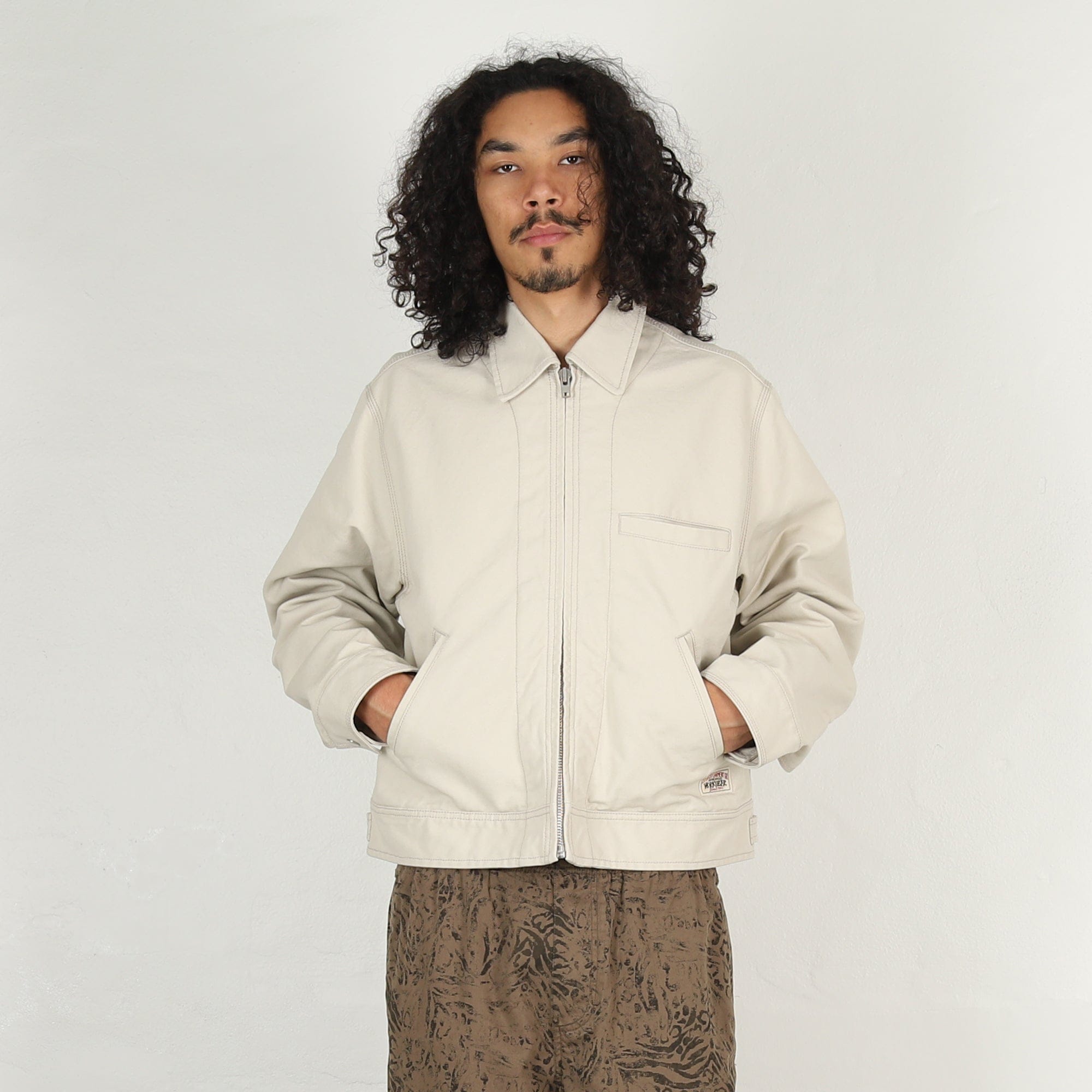 Stussy Work Jacket Collared - Stone