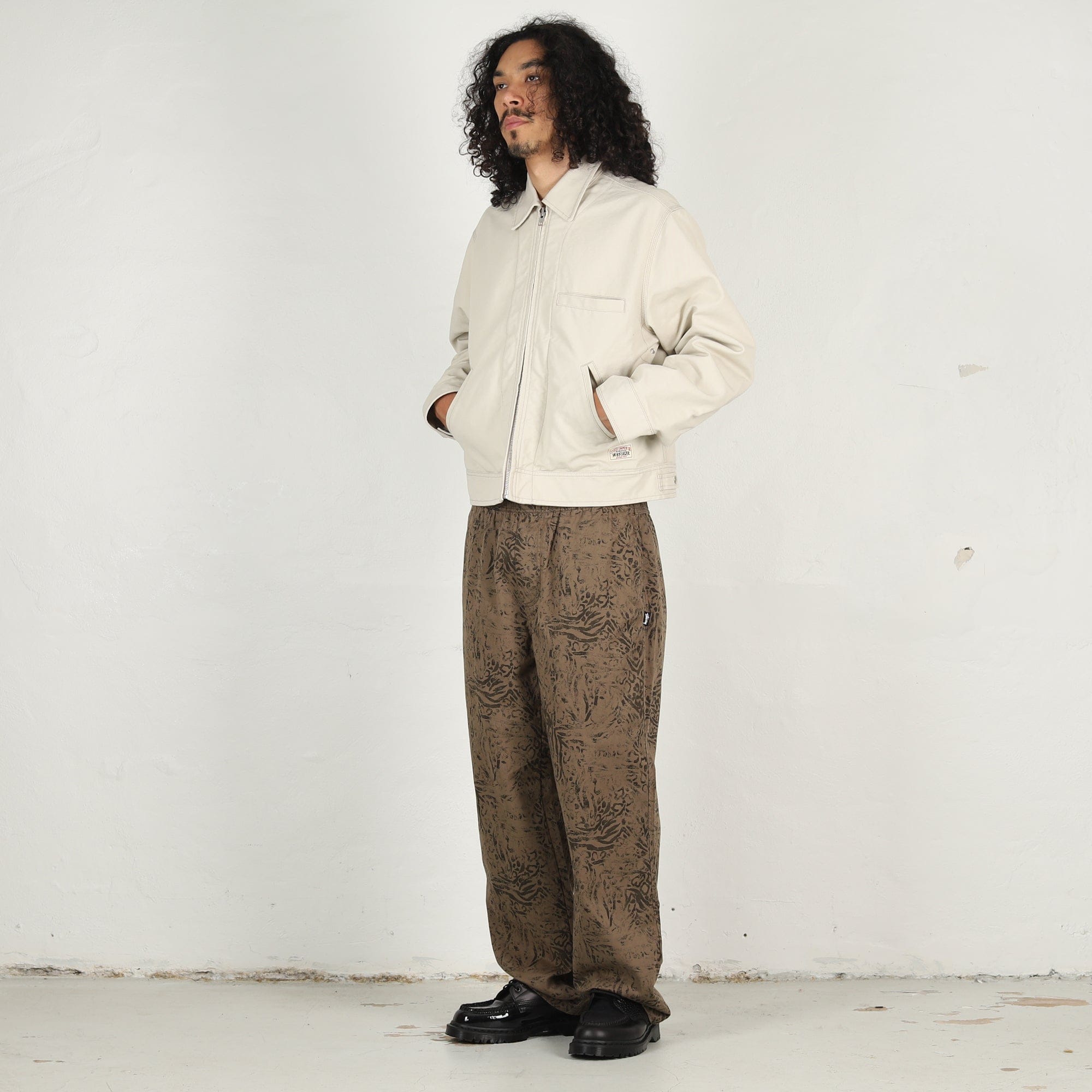 Stussy Work Jacket Collared - Stone