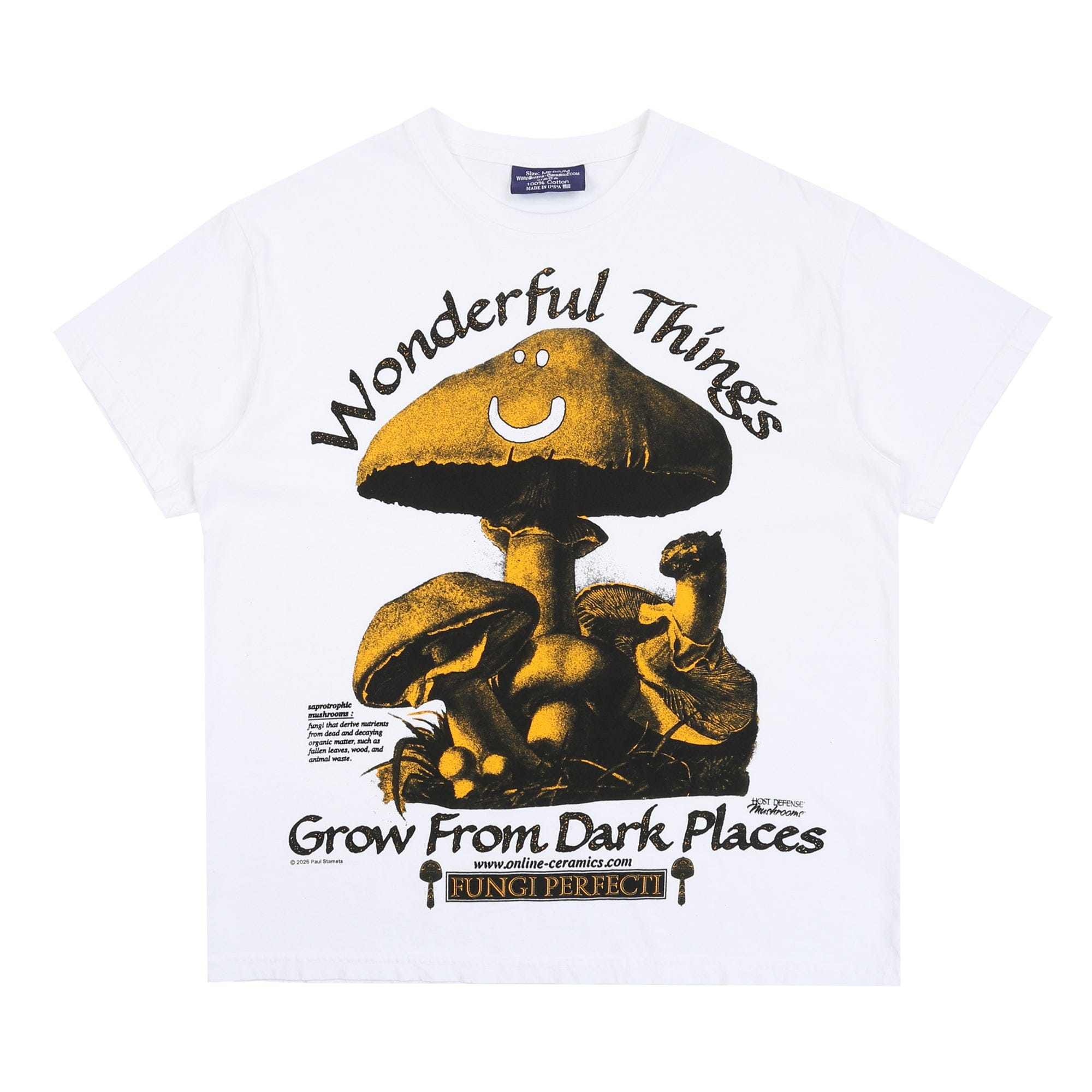Online Ceramics Saprotrophic Mushrooms T-Shirt - White