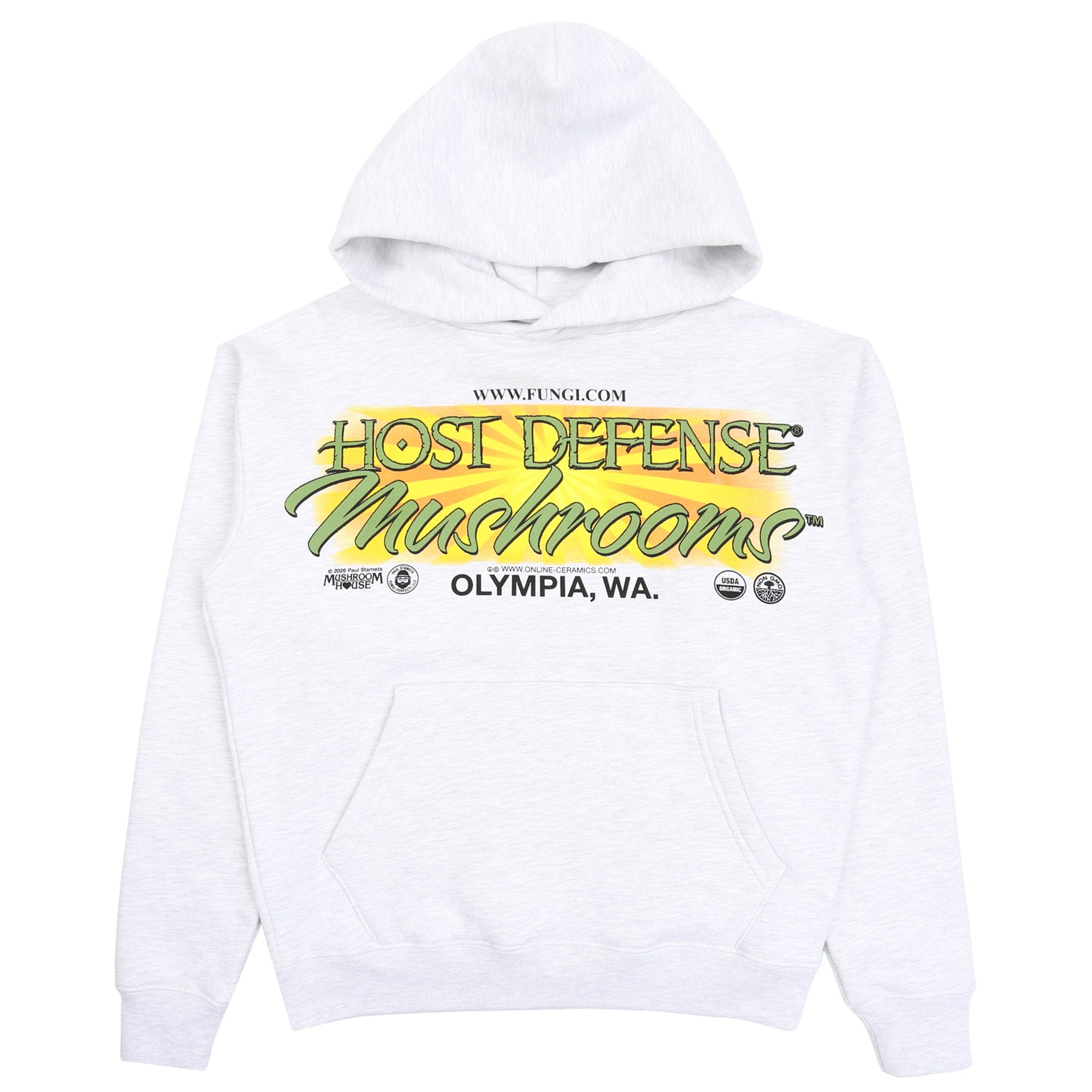 Online Ceramics Host Defense Hoodie - Heather Grey