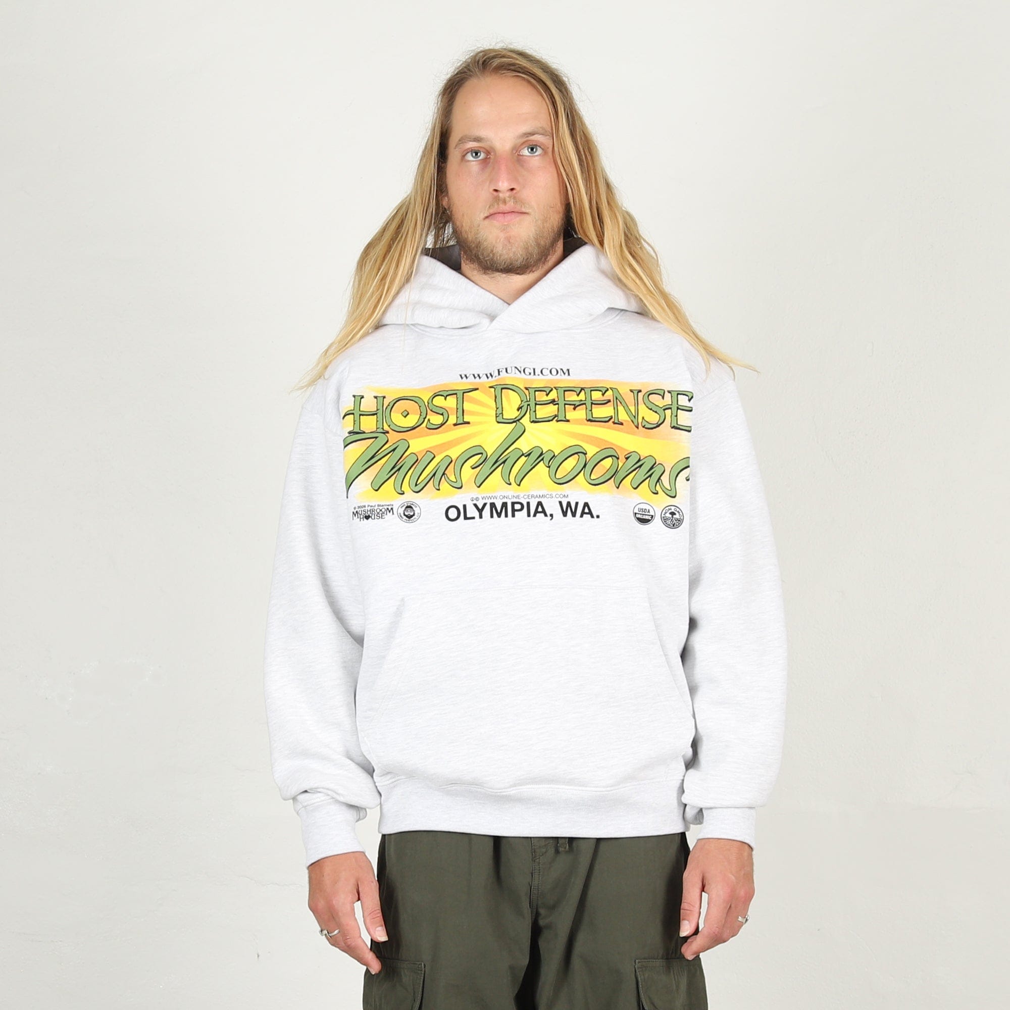 Online Ceramics Host Defense Hoodie - Heather Grey