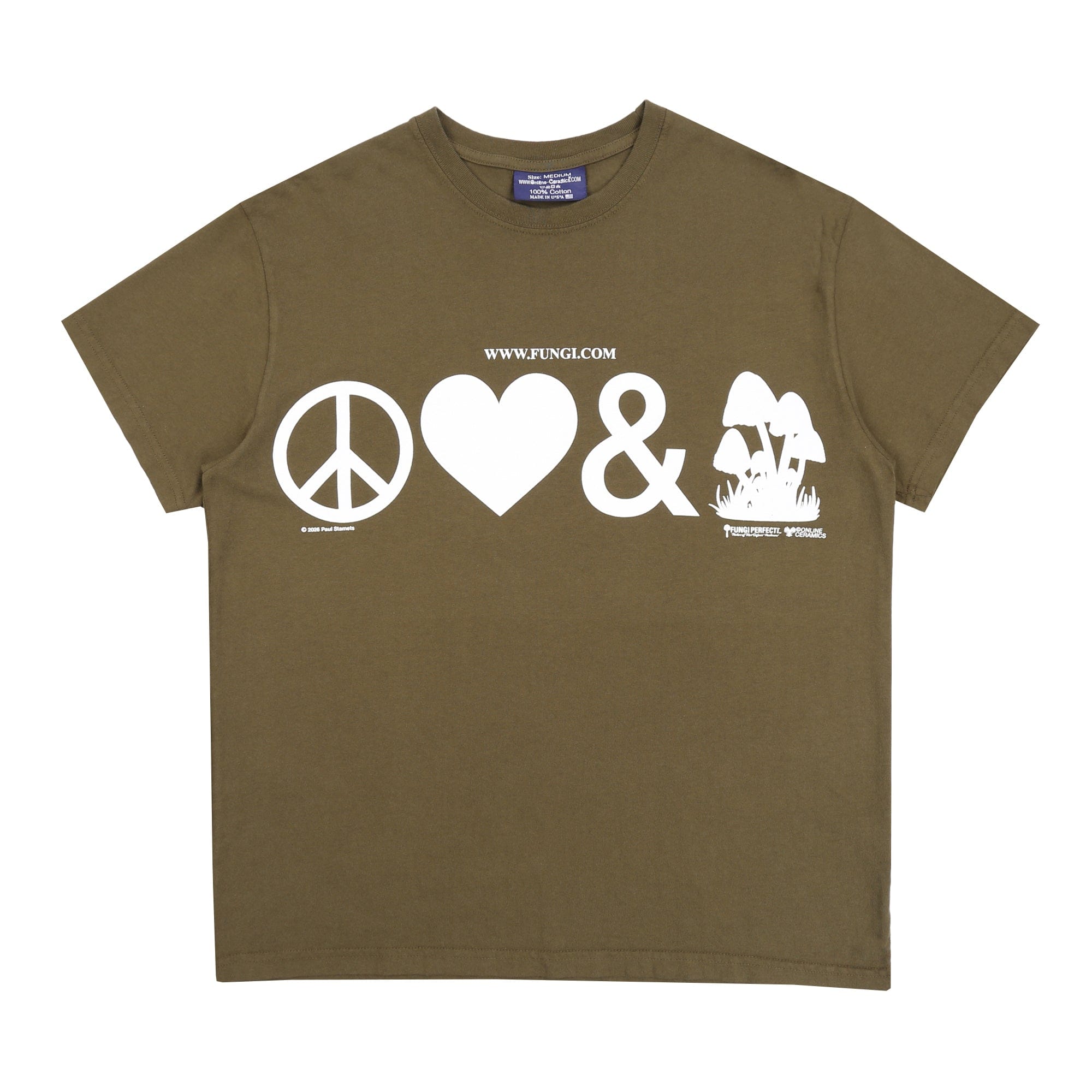 Online Ceramics Shrrom Your Face T-Shirt - Olive