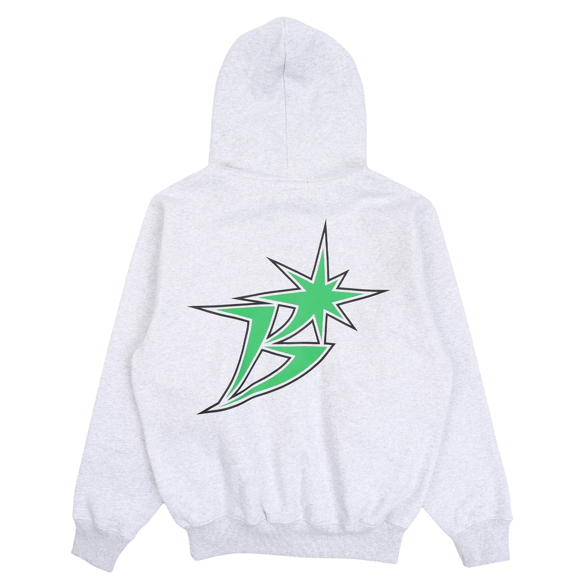 Bott B Logo Zip Hoodie - Ash/Green