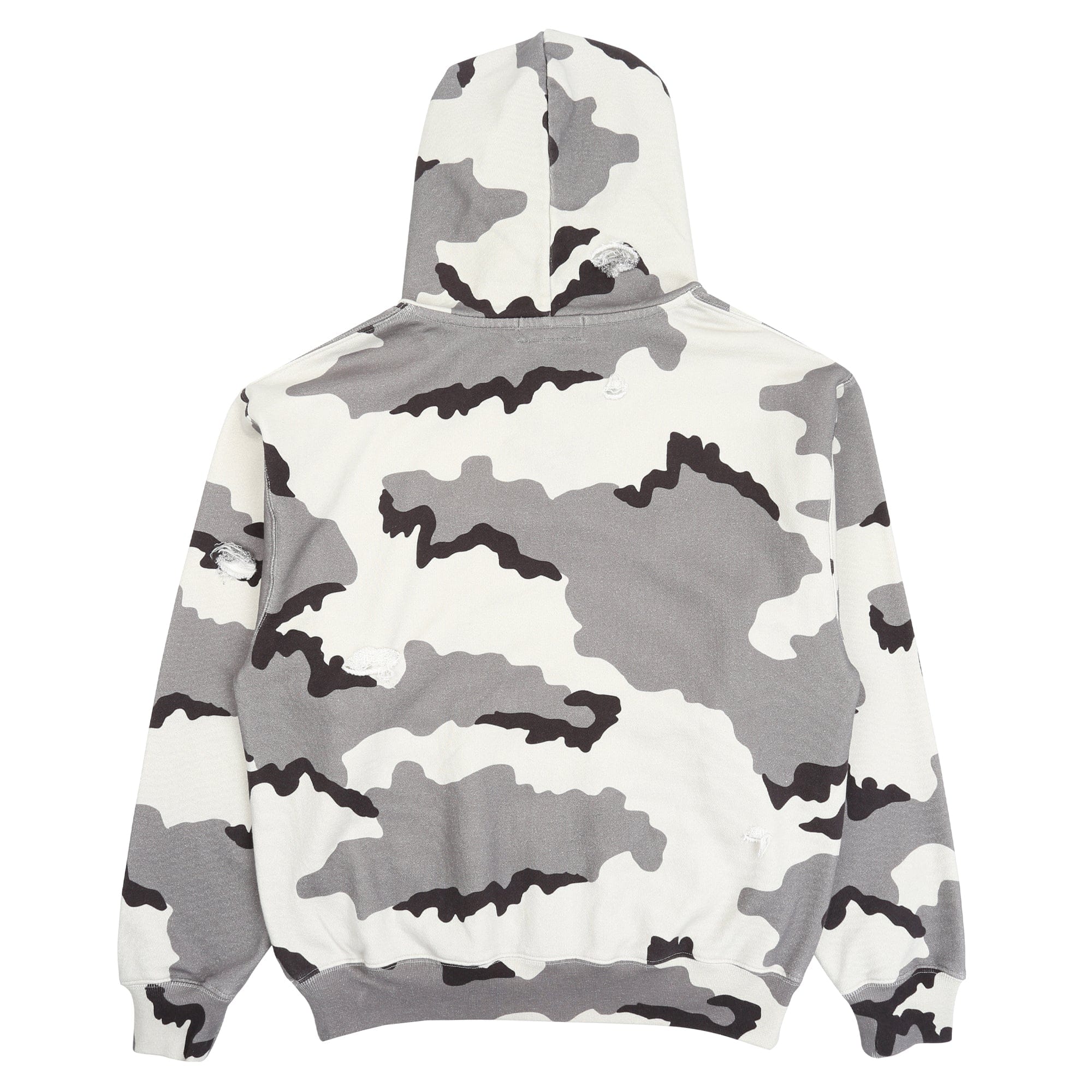 Bott Henley-neck Camo Hoodie - Grey