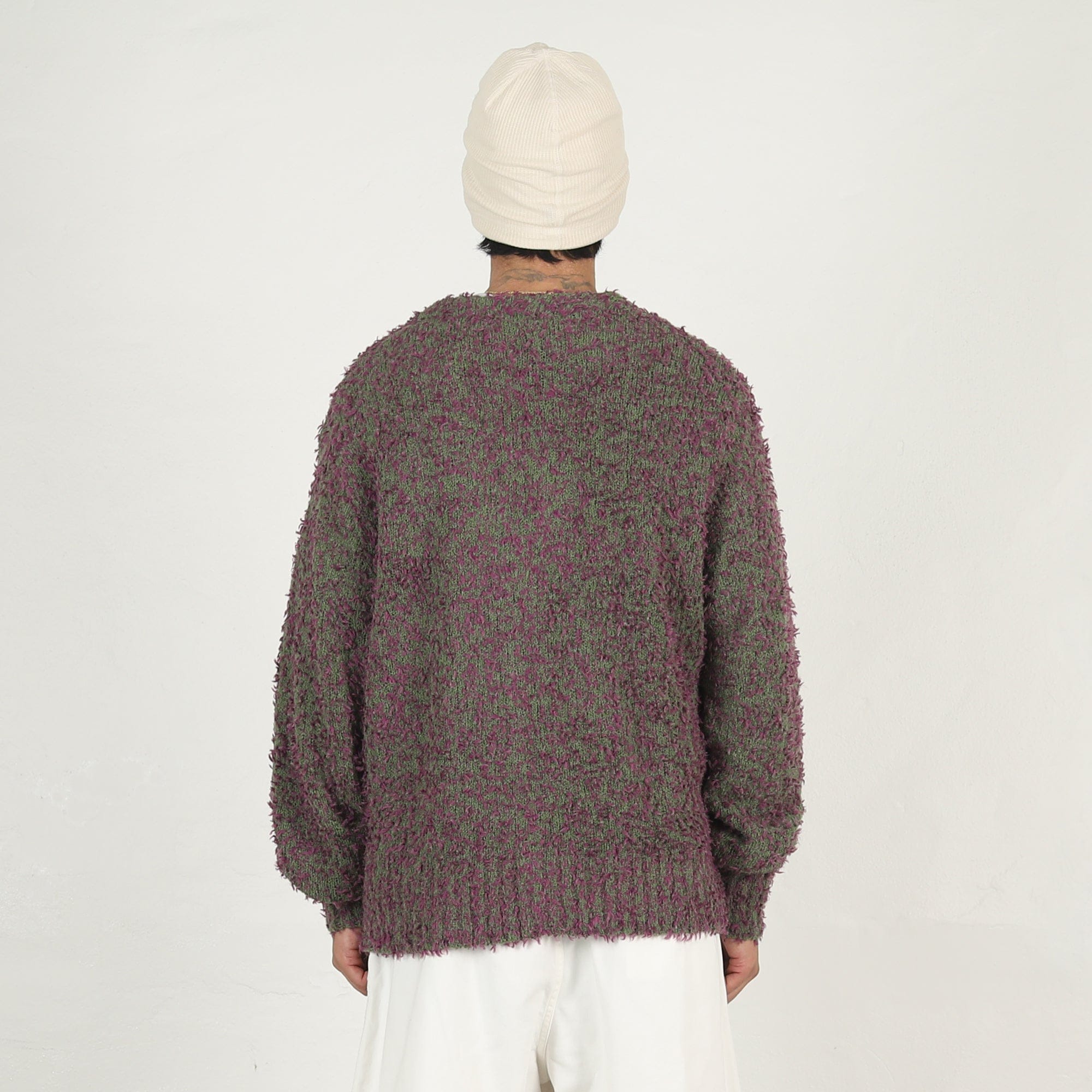 Stussy Textured Cardigan- Purple/Green