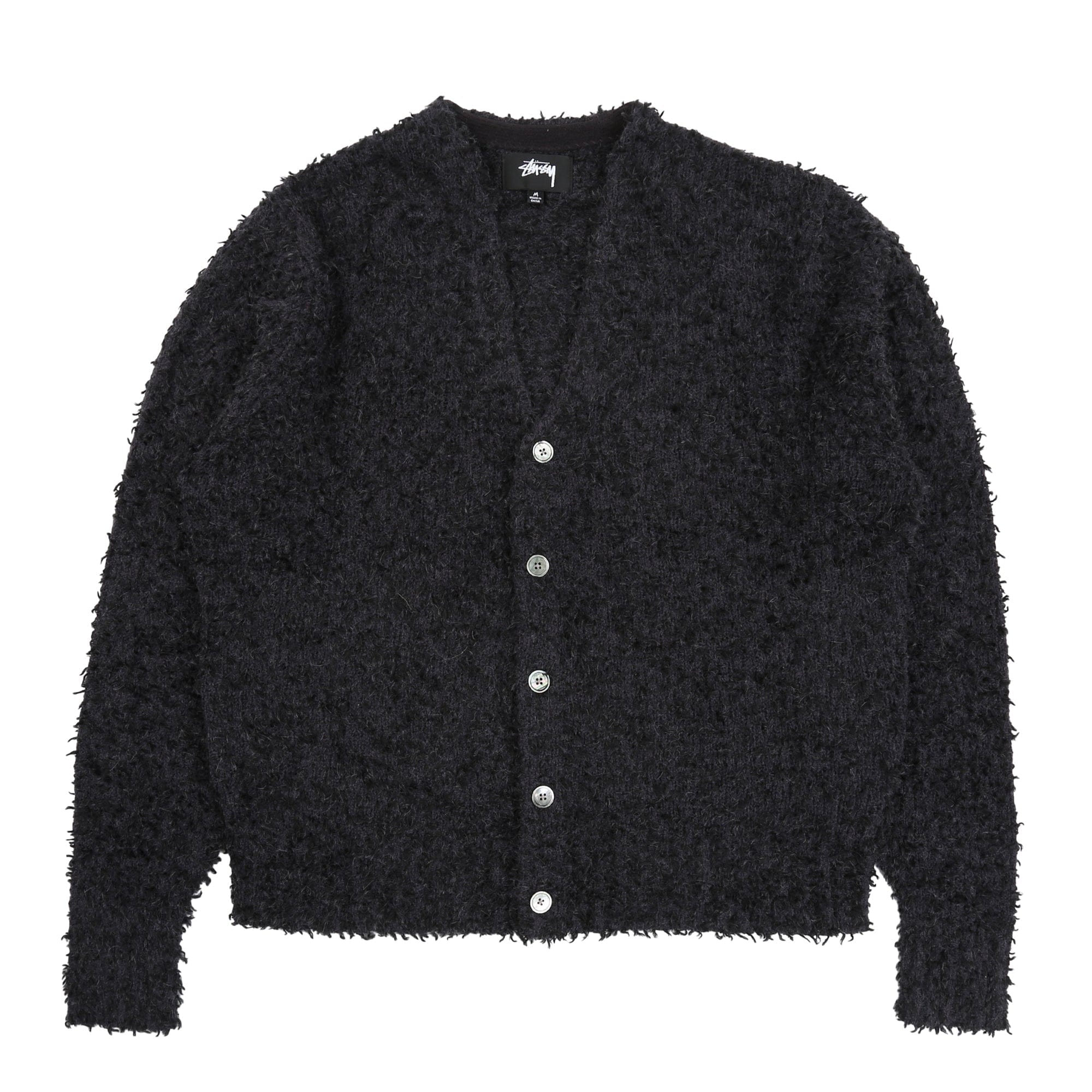 Stussy Textured Cardigan- Black