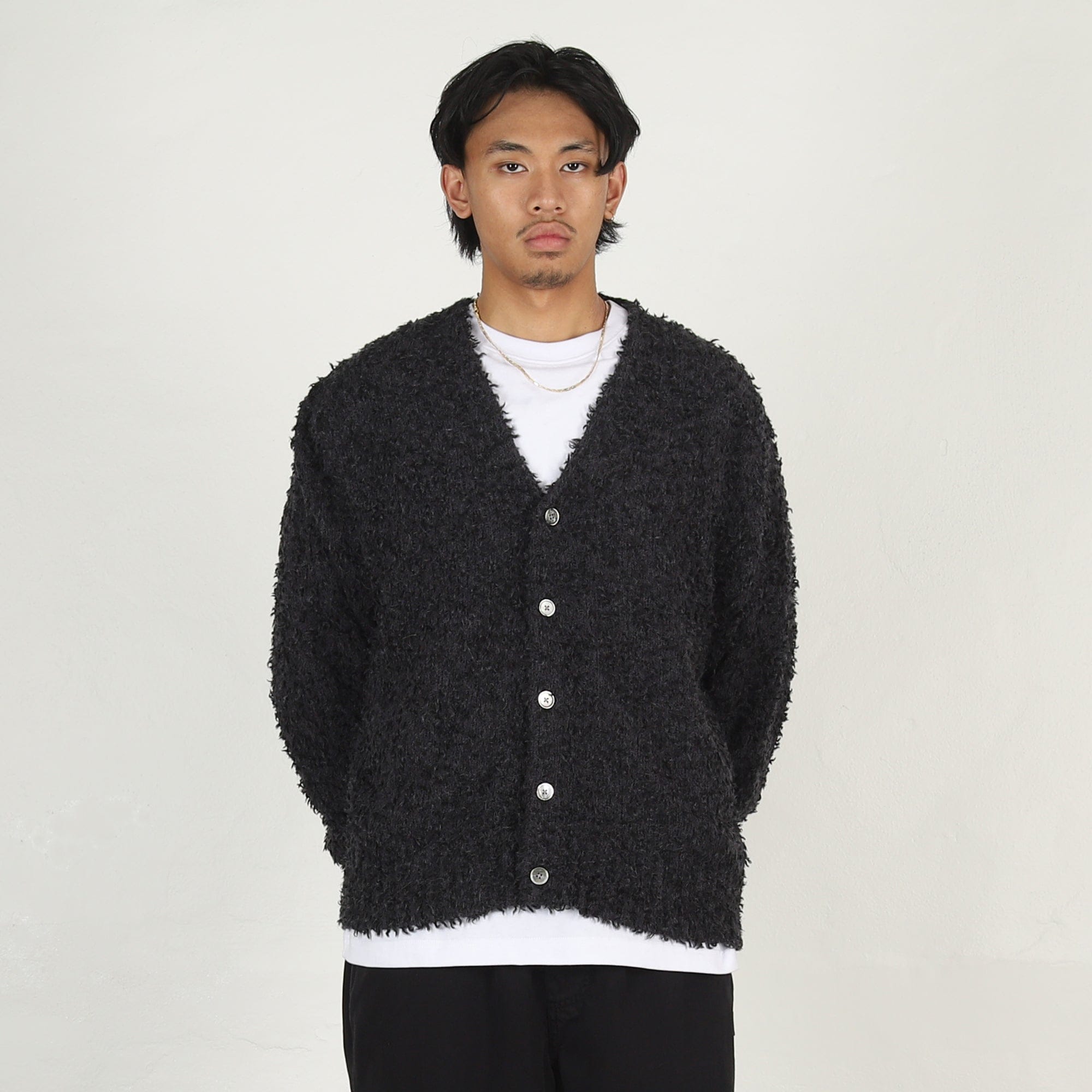 Stussy Textured Cardigan- Black