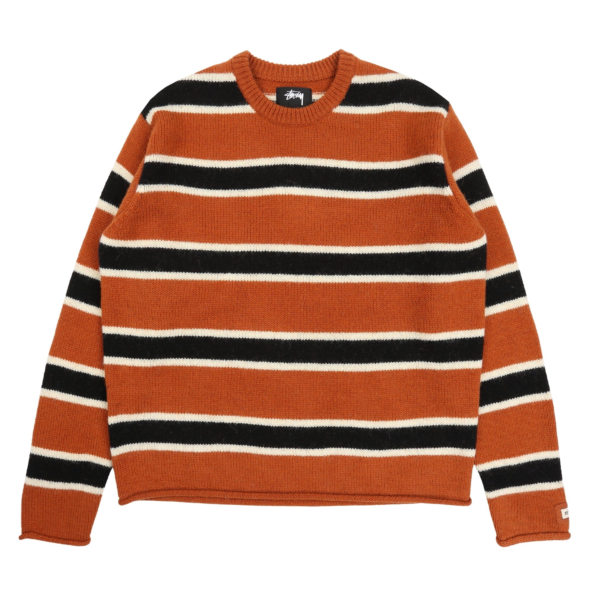 Stussy Striped Wool Sweater- Umber