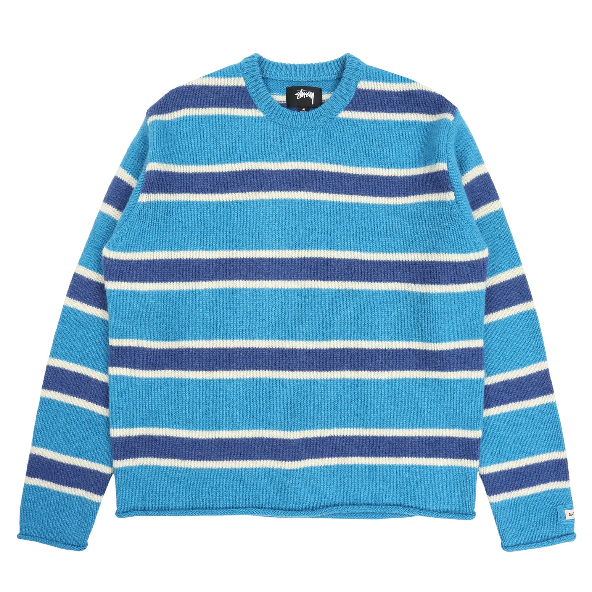 Stussy Striped Wool Sweater- Blue