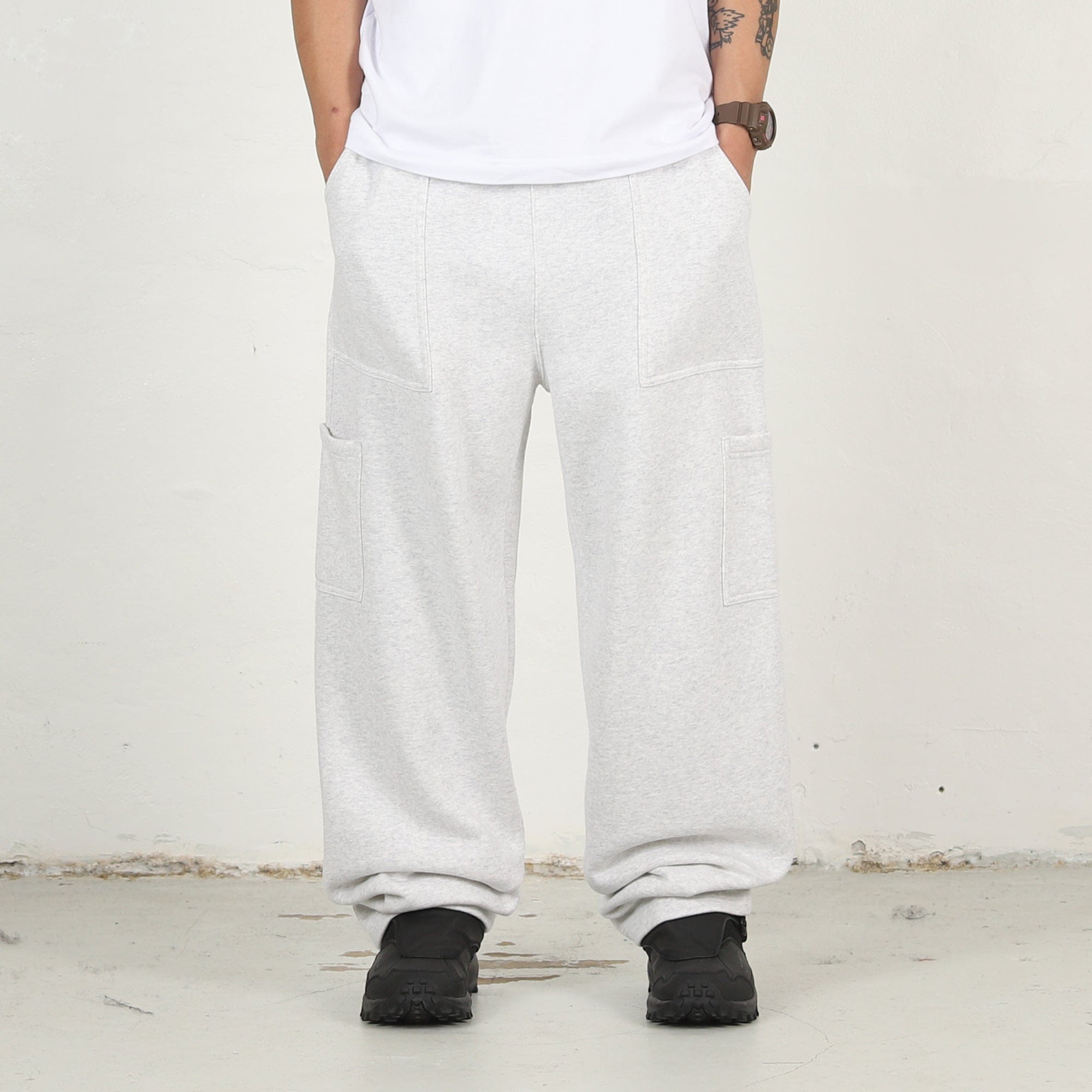 Stussy Utility Fleece Pant- Ash Heather