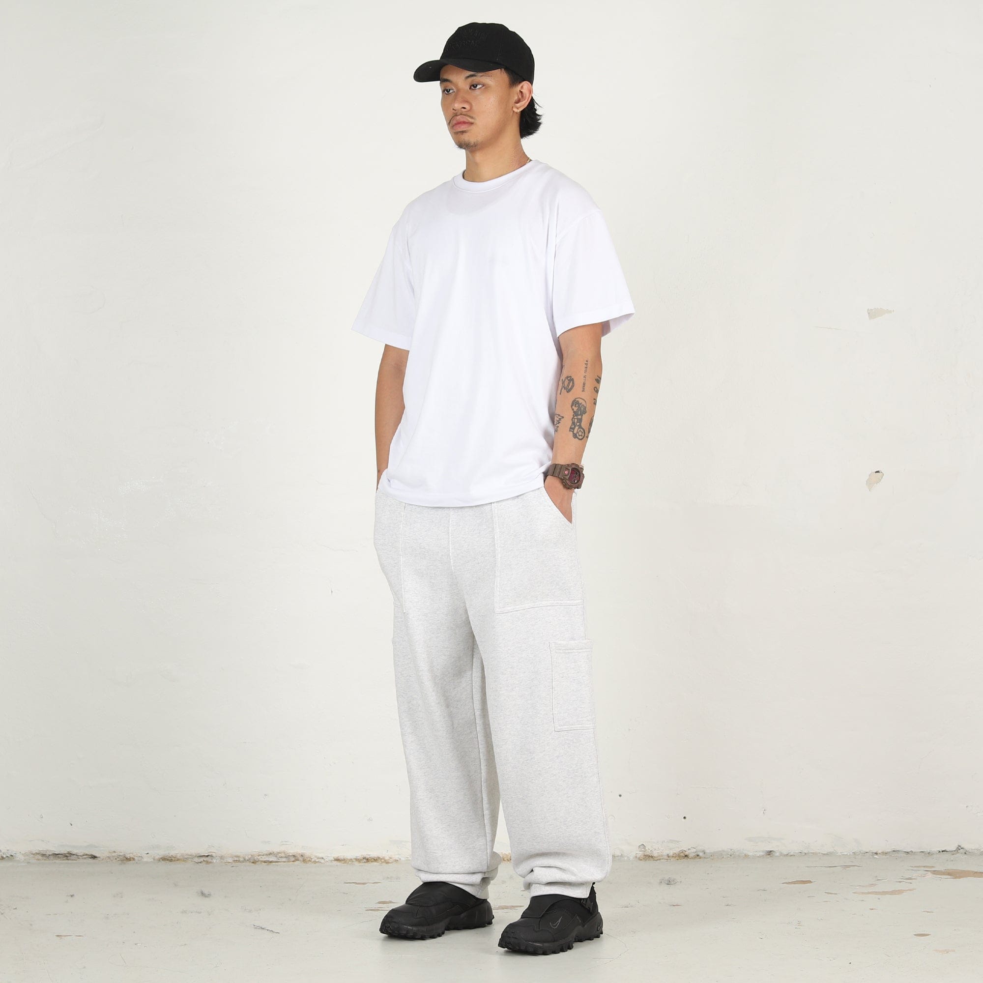 Stussy Utility Fleece Pant- Ash Heather