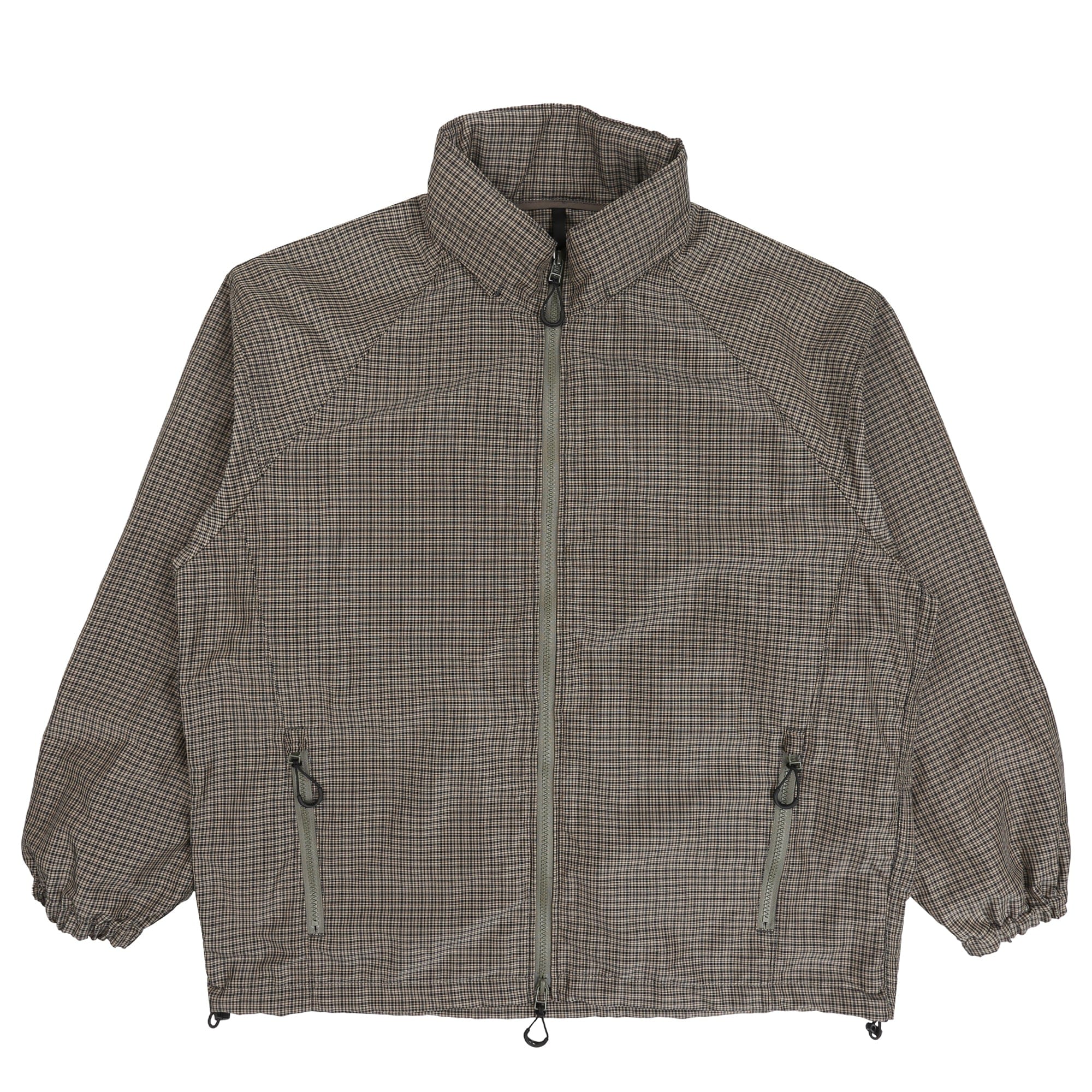 Cdg Homme Polyester Ramie Check Jacket - Khaki