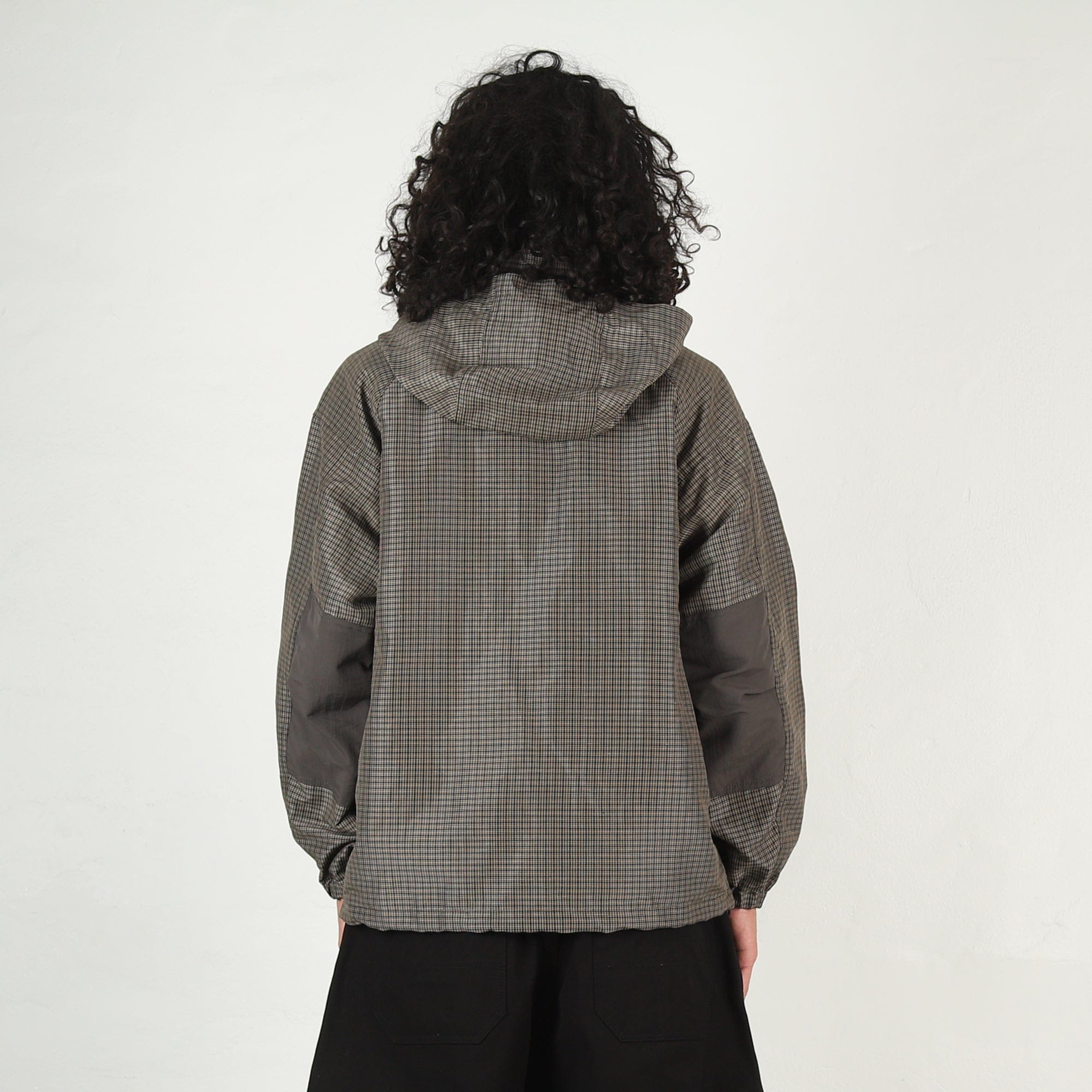 Cdg Homme Polyester Ramie Check Jacket - Khaki