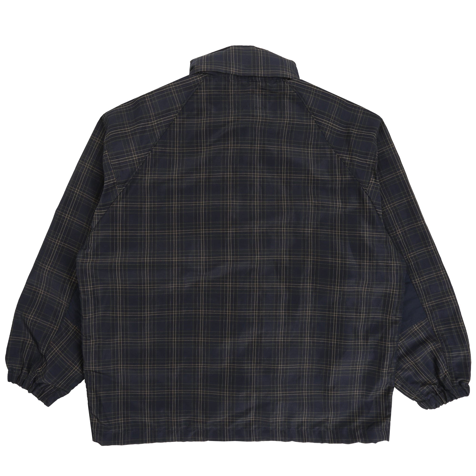 Cdg Homme Polyester Ramie Check Jacket - Navy
