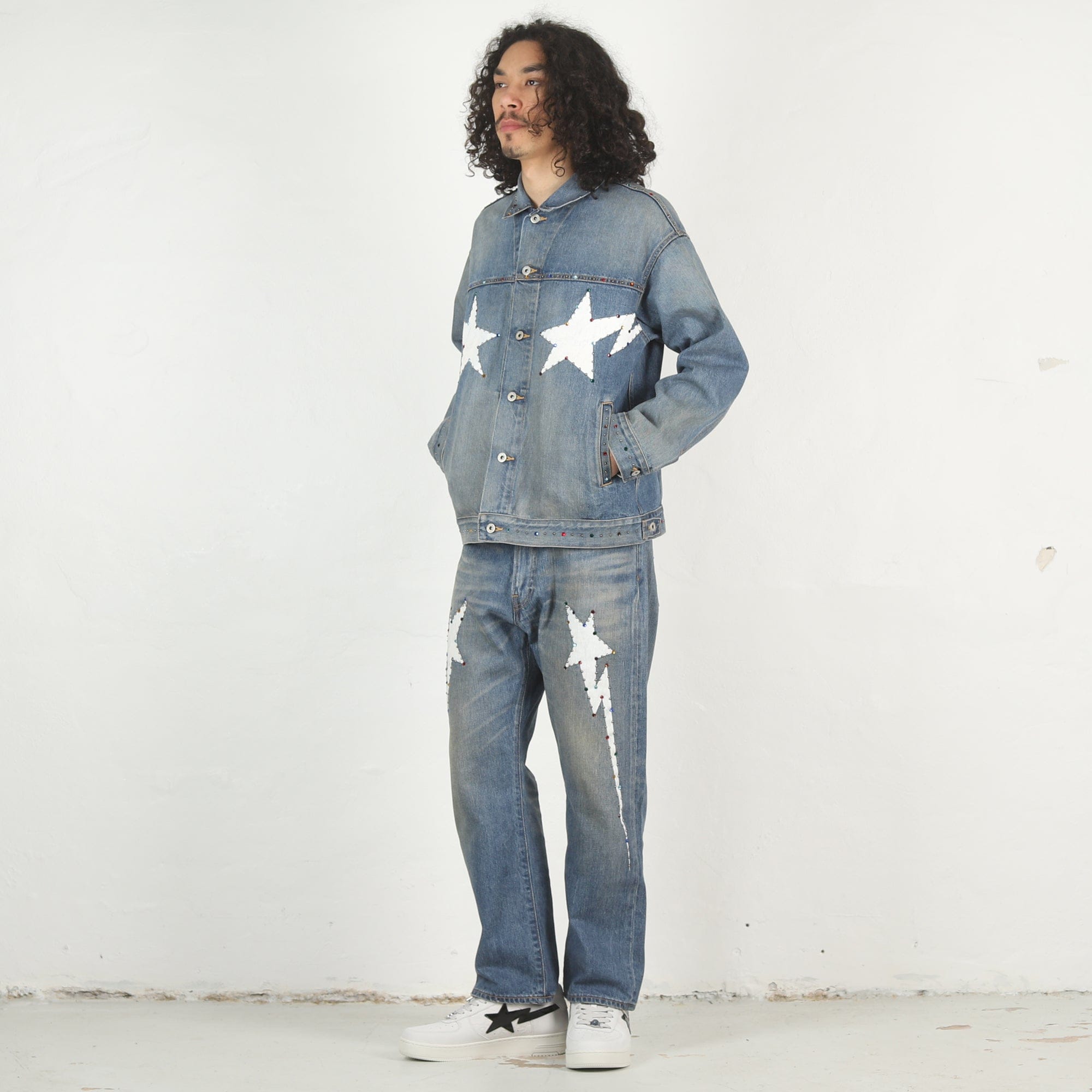 BAPE Color Stone 13 oz Denim Pants - Indigo
