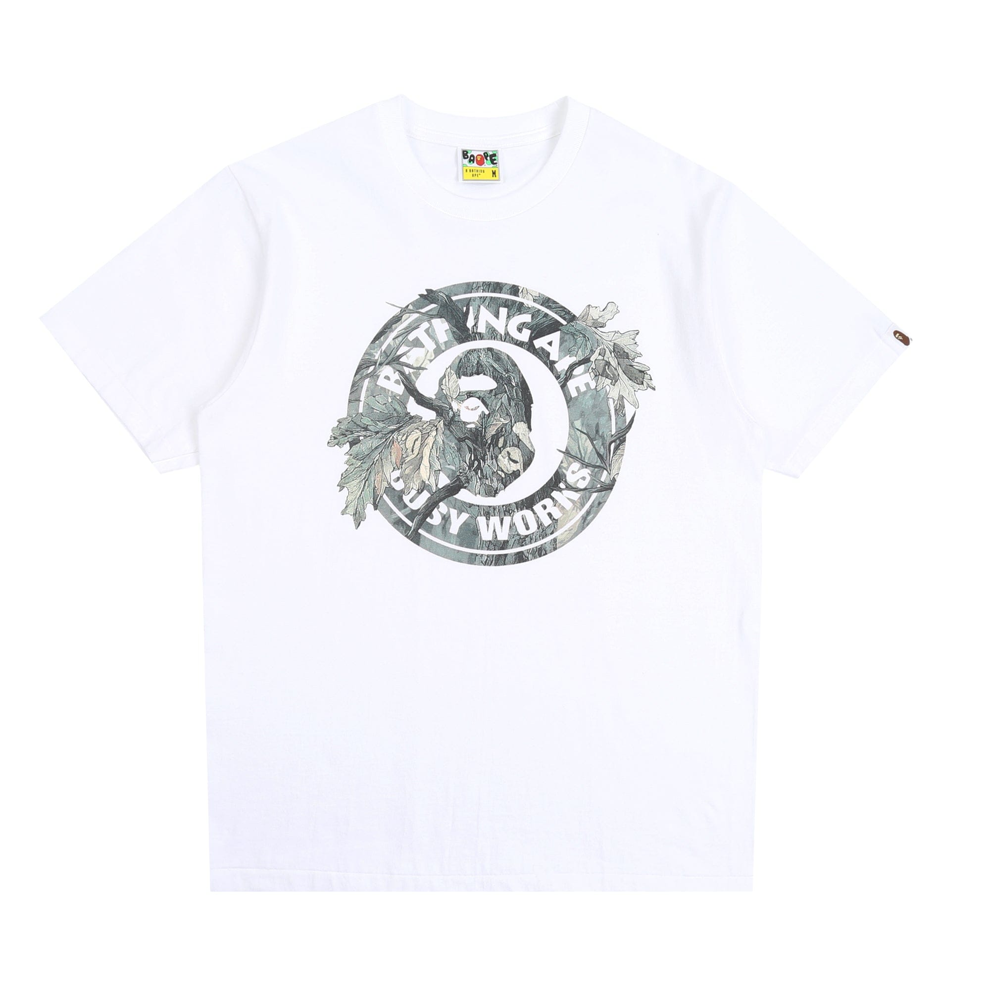 BAPE Tree Edge Camo Busy Works T-Shirt - White