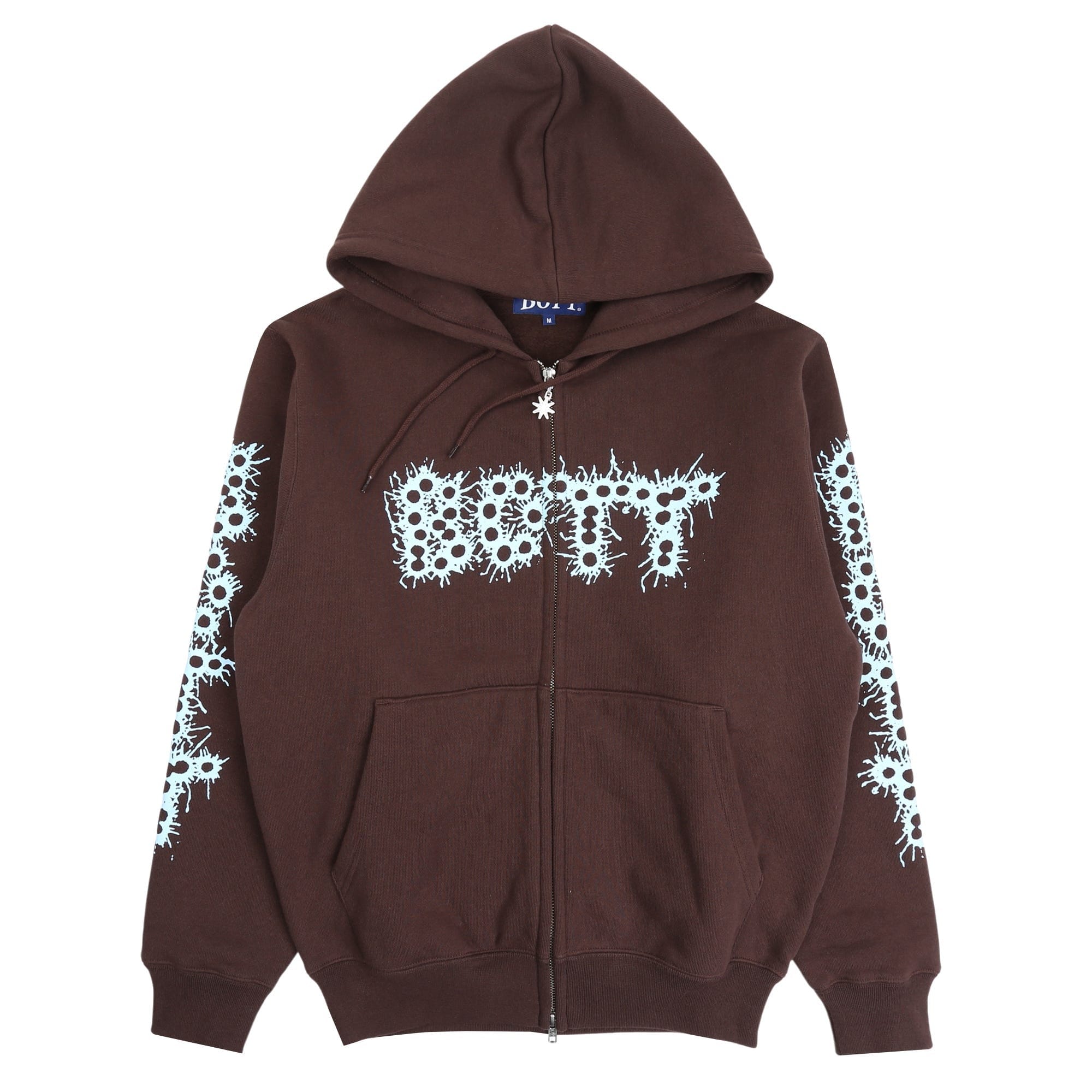 Bott Bang Logo Zip Hoodie - Brown