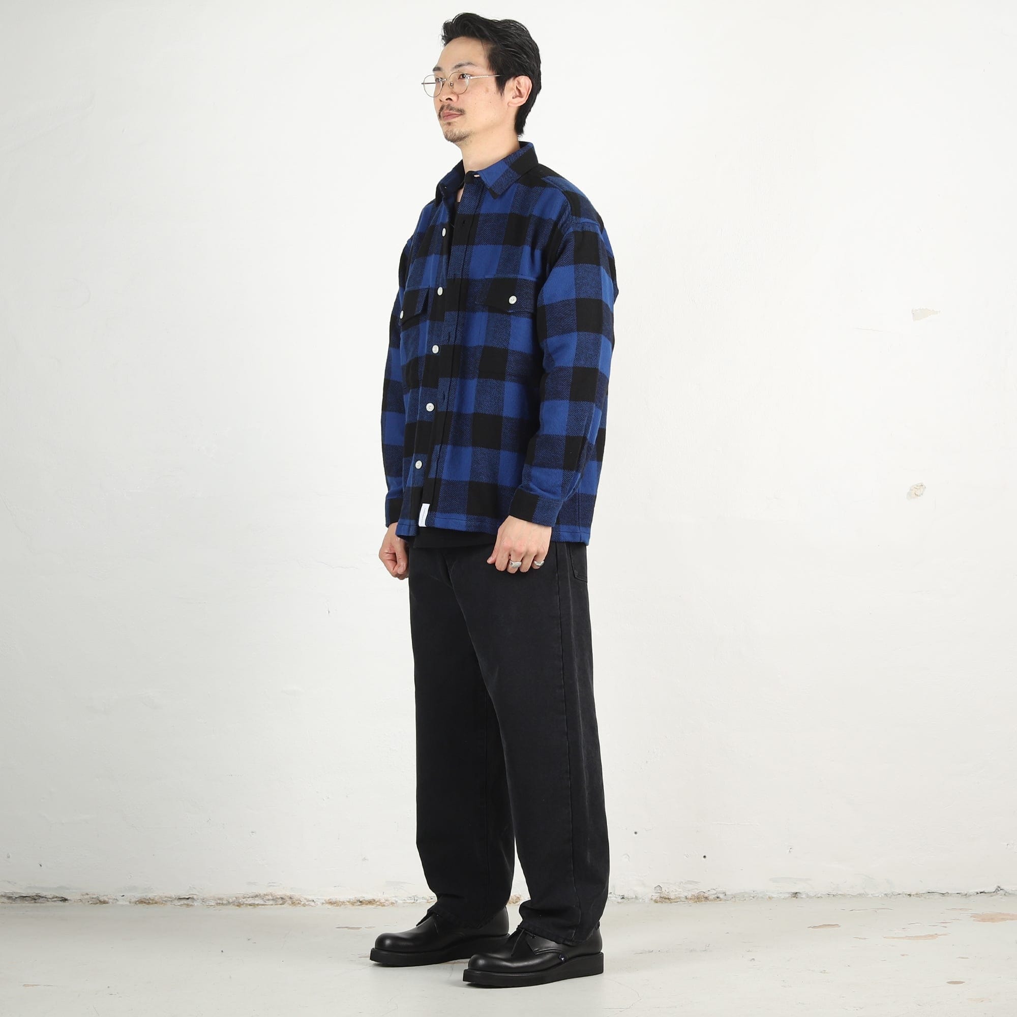 Descendant Vanning Plaid LS Shirt - Blue