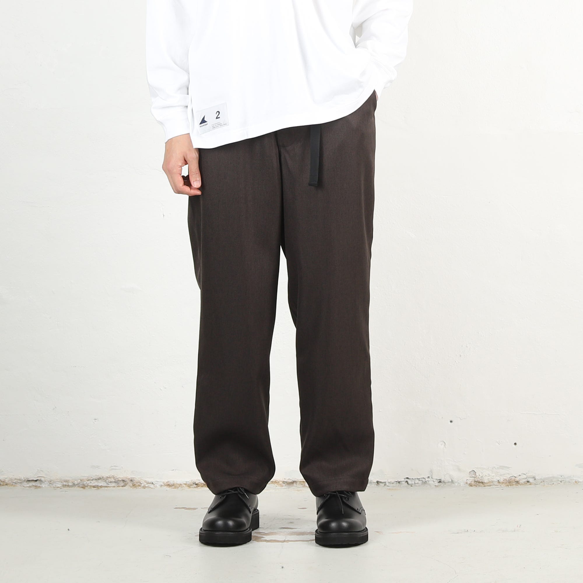 Descendant Clasp Webbing Trousers - Brown