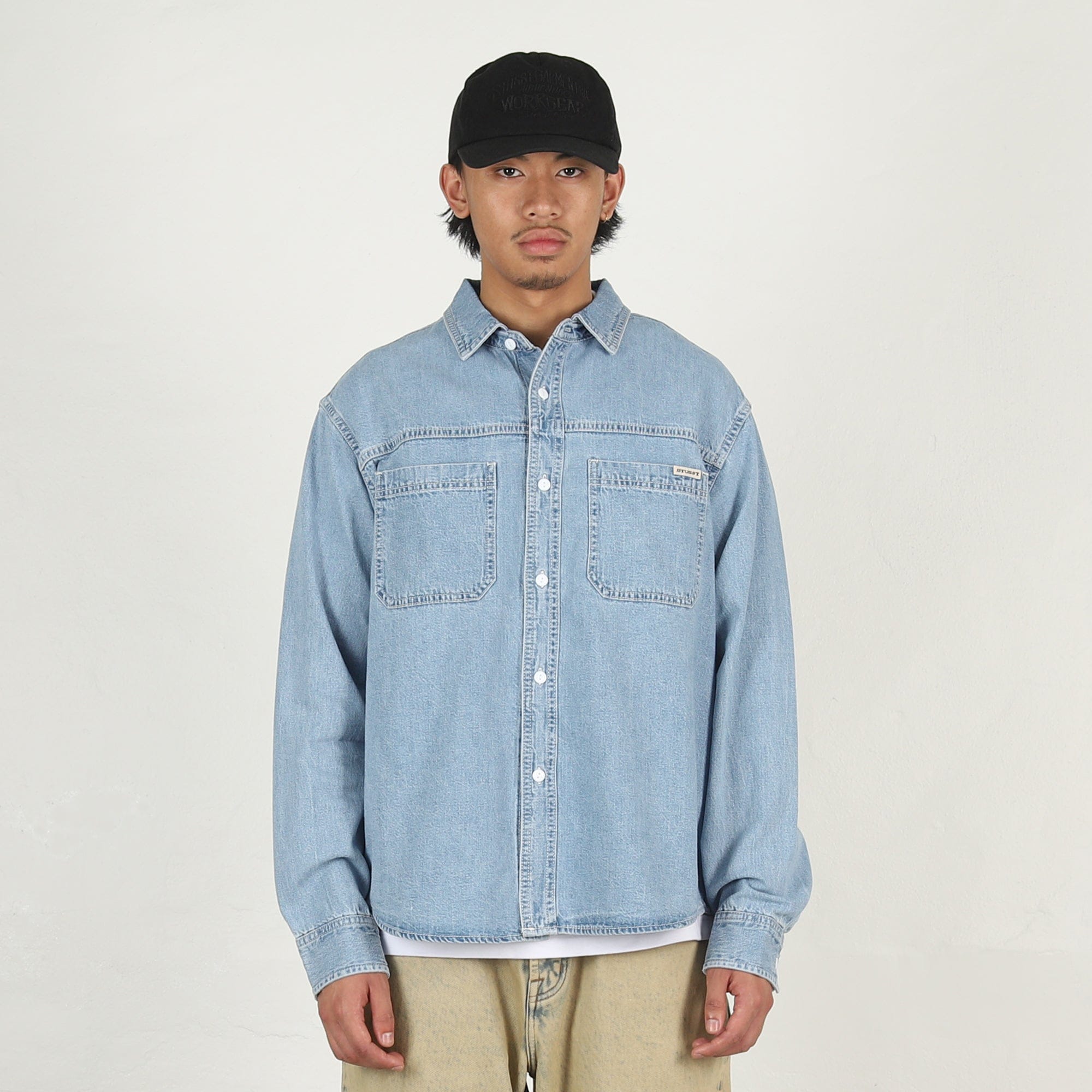 Stussy Work Denim Shirt- Light Denim
