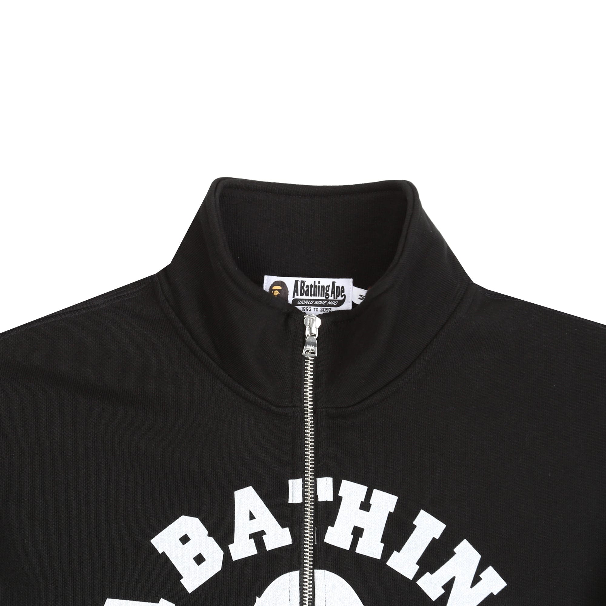 BAPE College Half Zip Relaxed Sweatshirt - Black