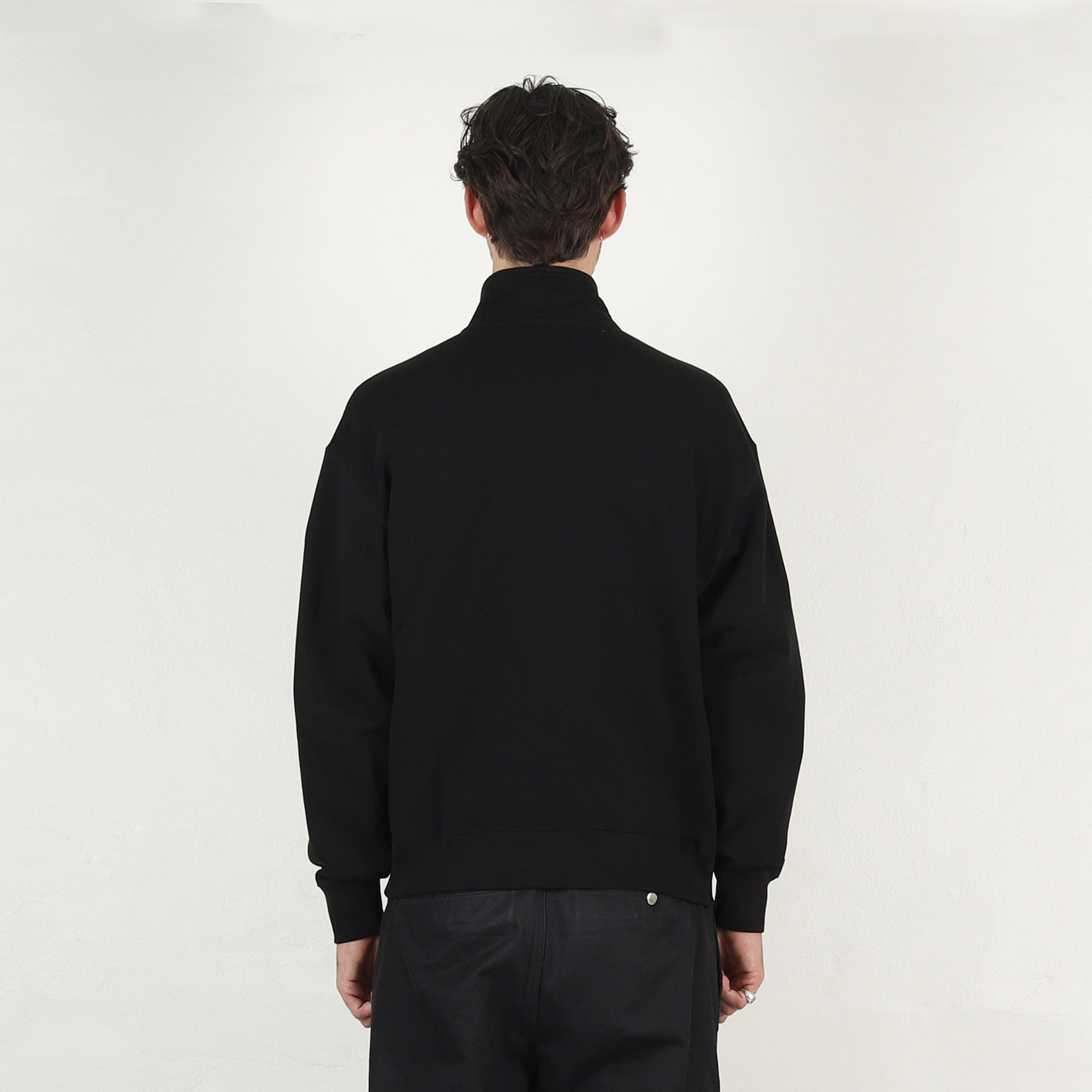BAPE College Half Zip Relaxed Sweatshirt - Black