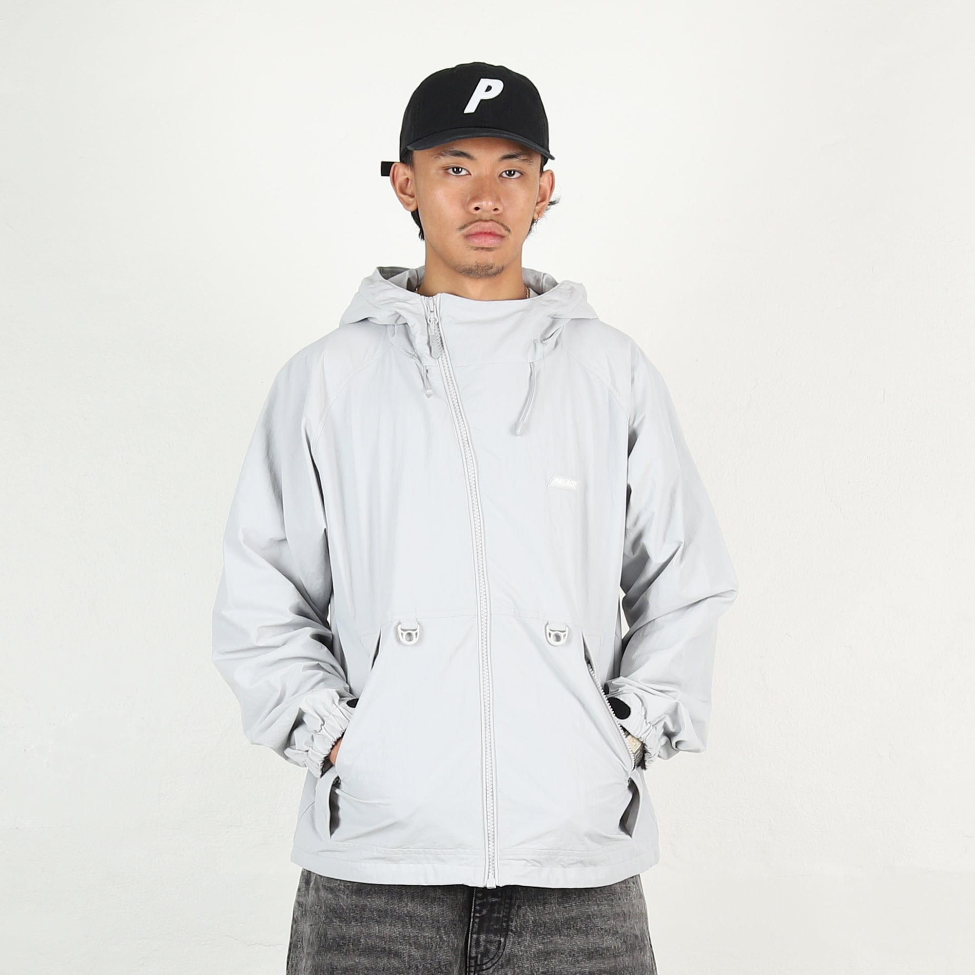 Palace Asym Shell Jacket - Concrete Grey