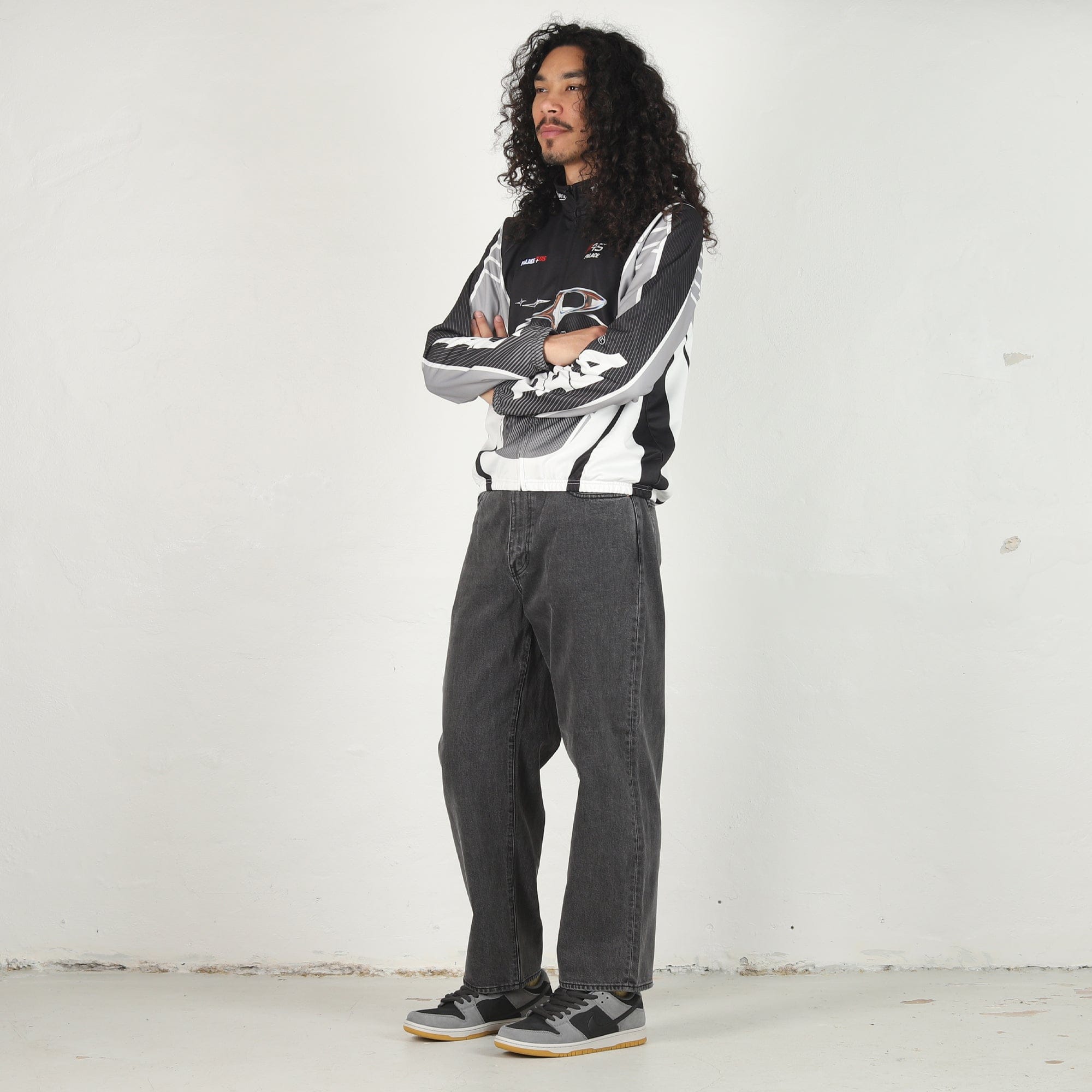 Palace MORE THAN A CYCLING ZIP JACKET - BLACK / SILVER