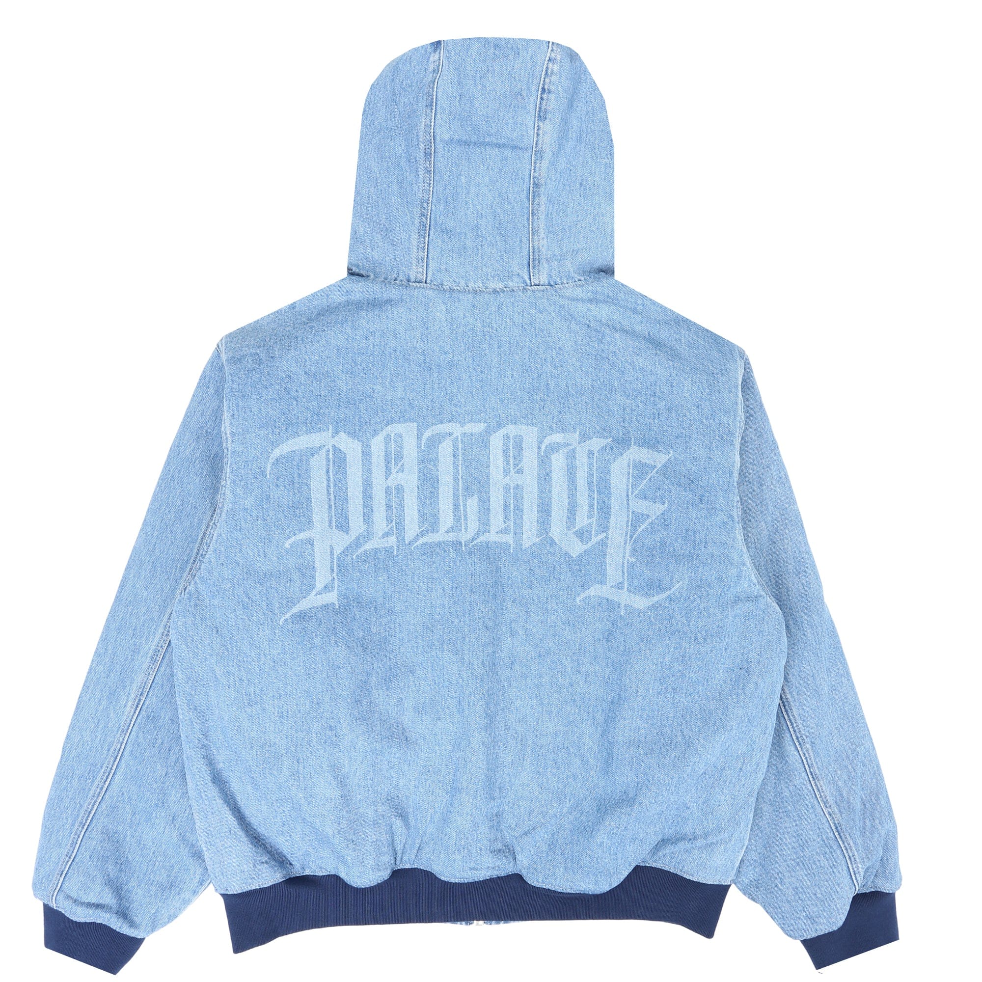 Palace HOODED SHERP JACKET - DISTRESSED LIGHT STONE WASH
